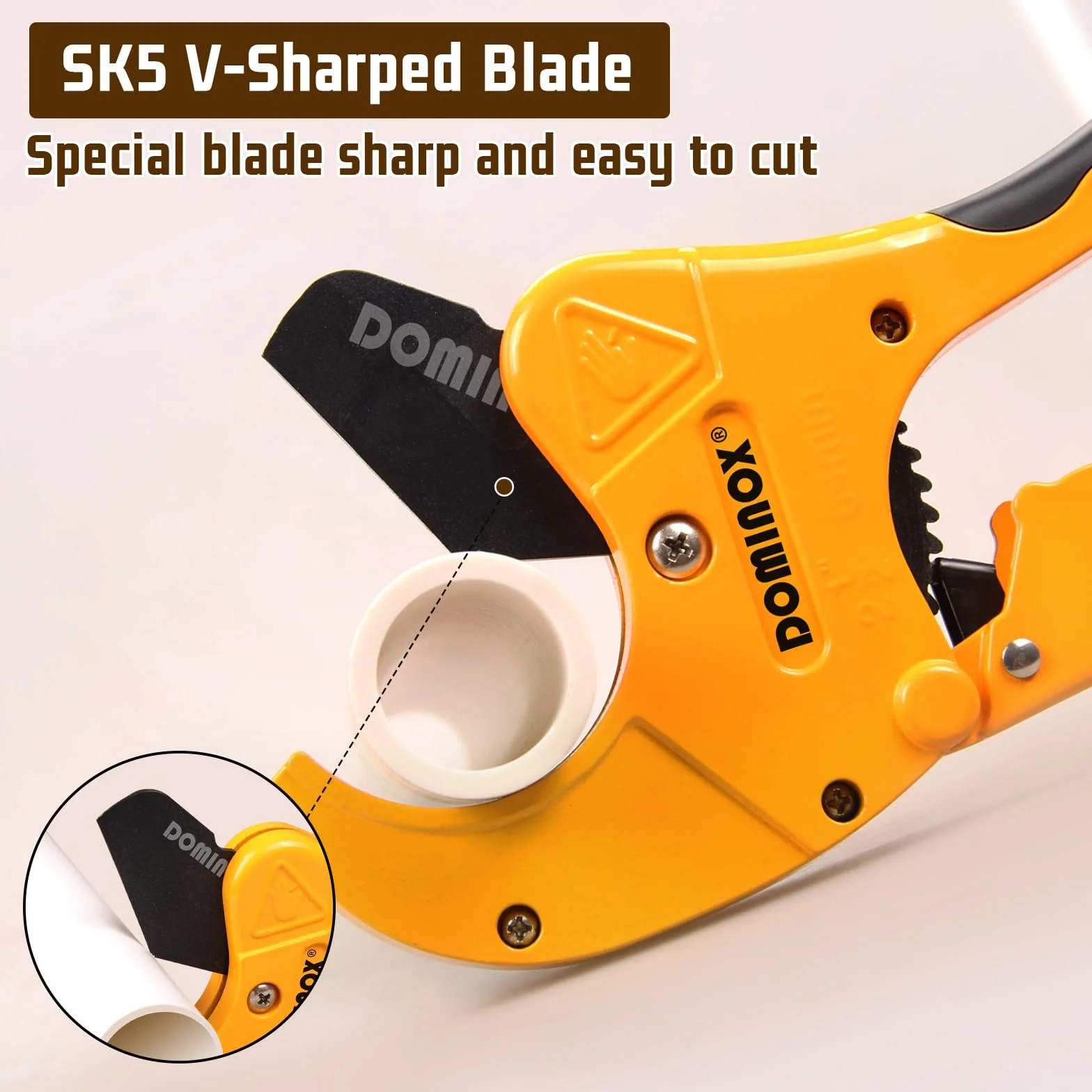 Obcinak do rur 64 mm (2 1/5.1 cm O.D.) Profesjonalne cięcie rur PEX, PVC i PPR, ostrze SK5 i korpus ze stopu aluminium, narzędzie do szybkiego cięcia rur jedną ręką
