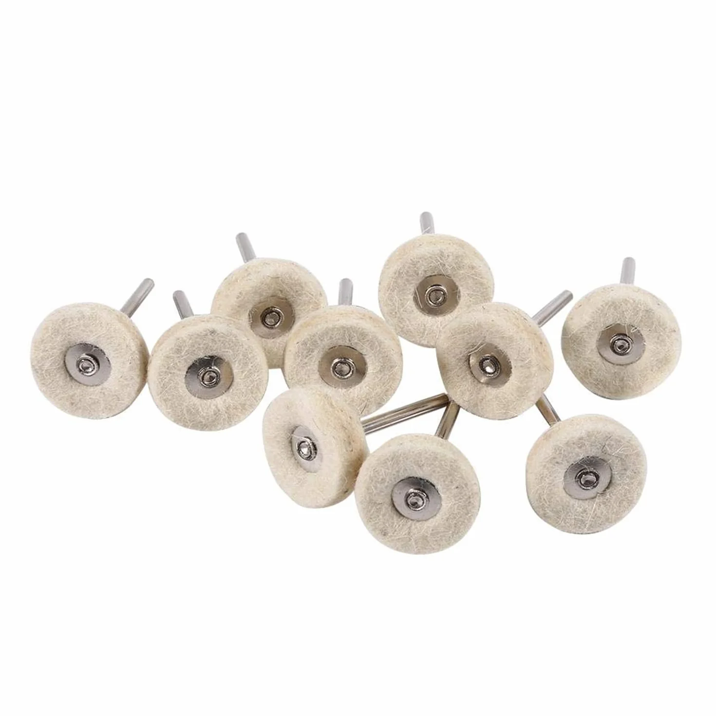 Yosoo 10 szt. 25 mm wełniany filc polerski tarcza polerska, wiertło polerskie w kształcie litery T szczotki szlifierskie z uchwytem do narzędzia obrotowego
