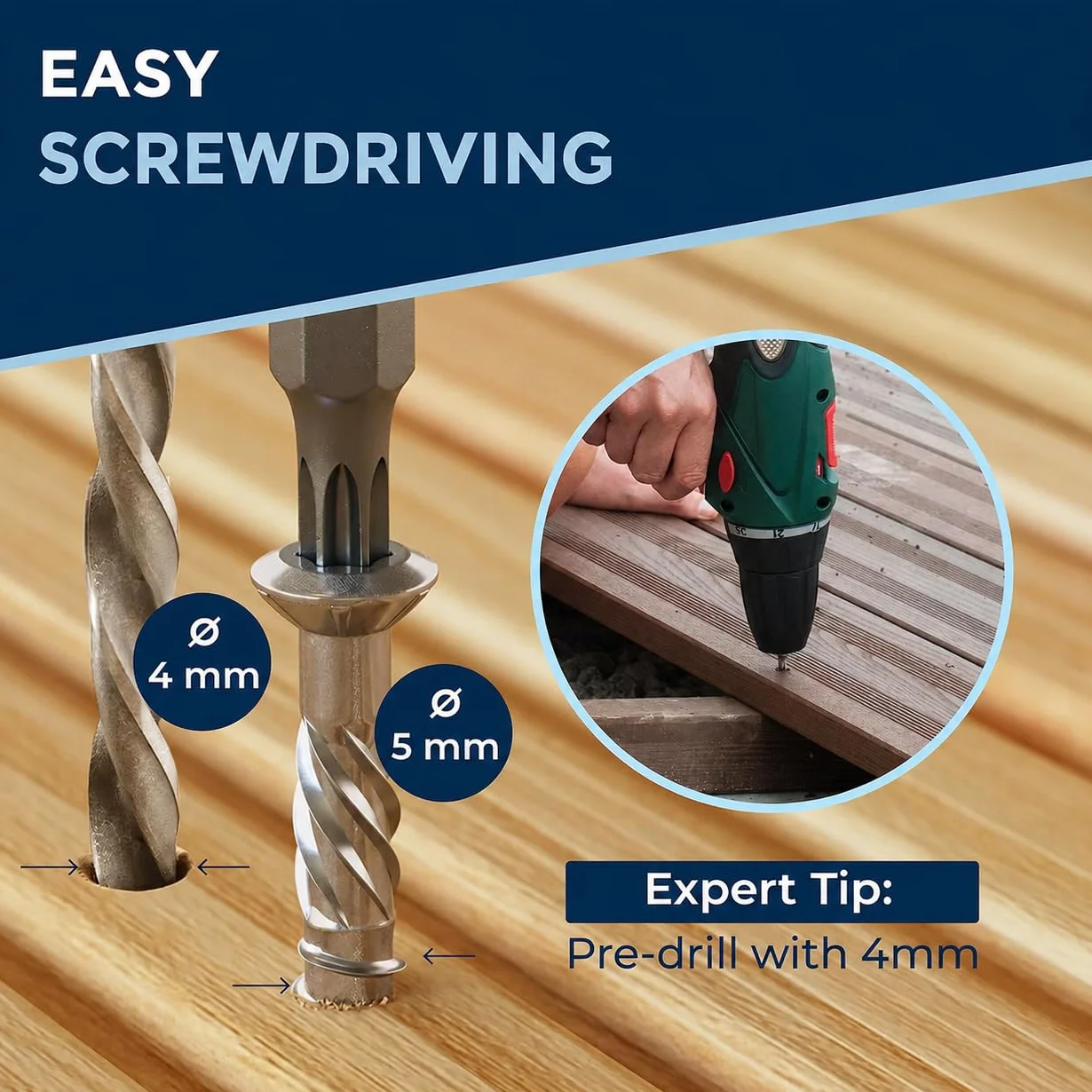 Wkręty do tarasów 5x40 ze stali nierdzewnej A2 z łbem soczewkowym Torx o grubości 5 mm, 400 sztuk, wkręty do drewna Torx o długości 40 mm, wkręty do drewna ze stali nierdzewnej