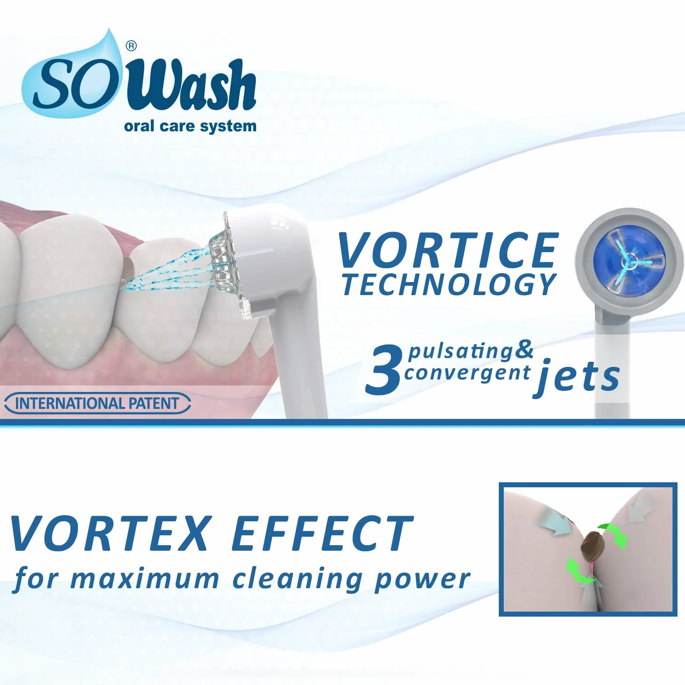 Sowash Vortice Brush szczotki zapasowe do myjki do ust Sowash środek 2 szt.