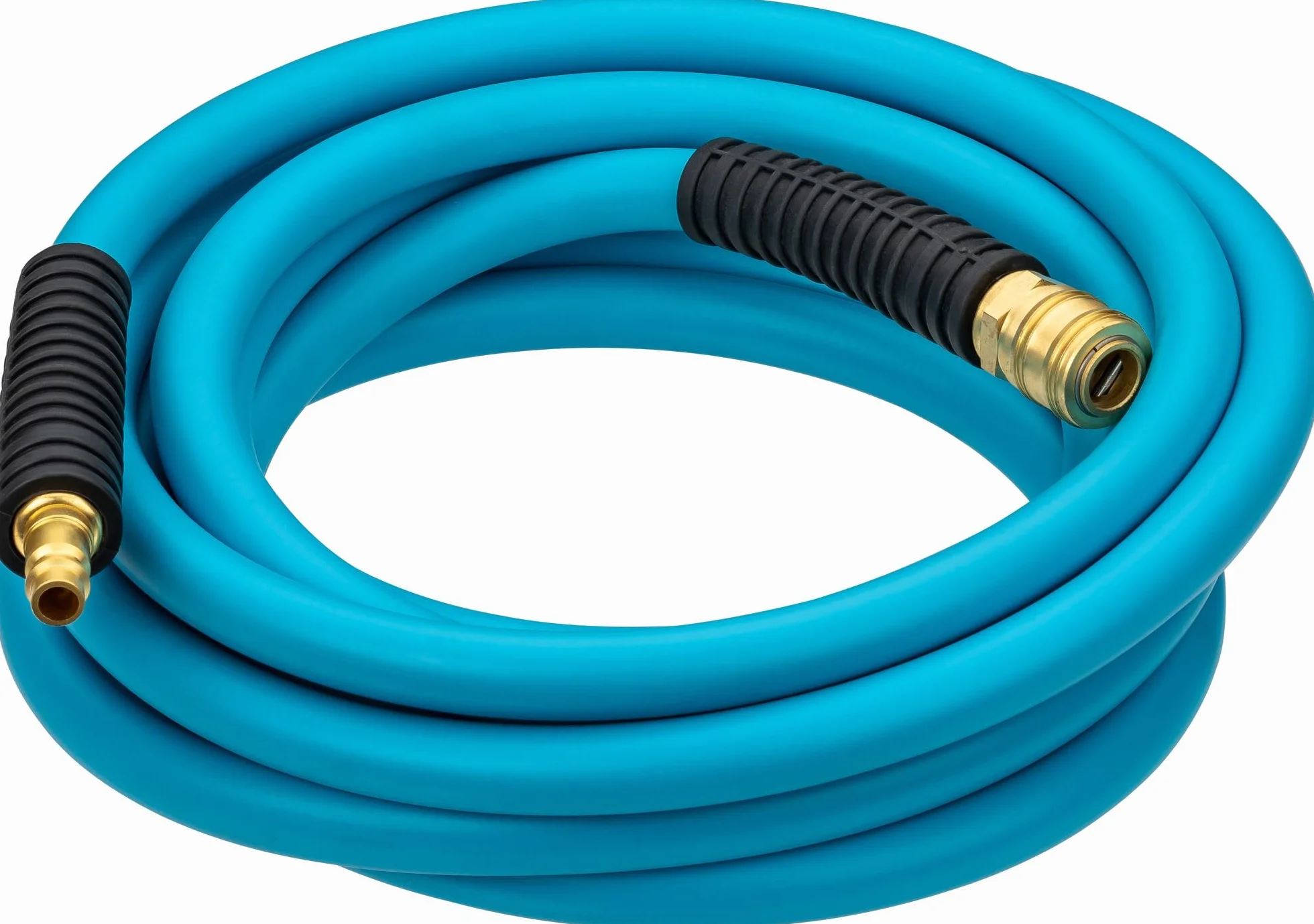 HAZET Wąż pneumatyczny 9040N-1010, długość 10 m, średnica 10 mm, z szybkozłączką i złączką przyłączeniową, obustronna ochrona przed zagięciem, ciśnienie rozrywające 60 bar, w kolorze jasnoniebieskim