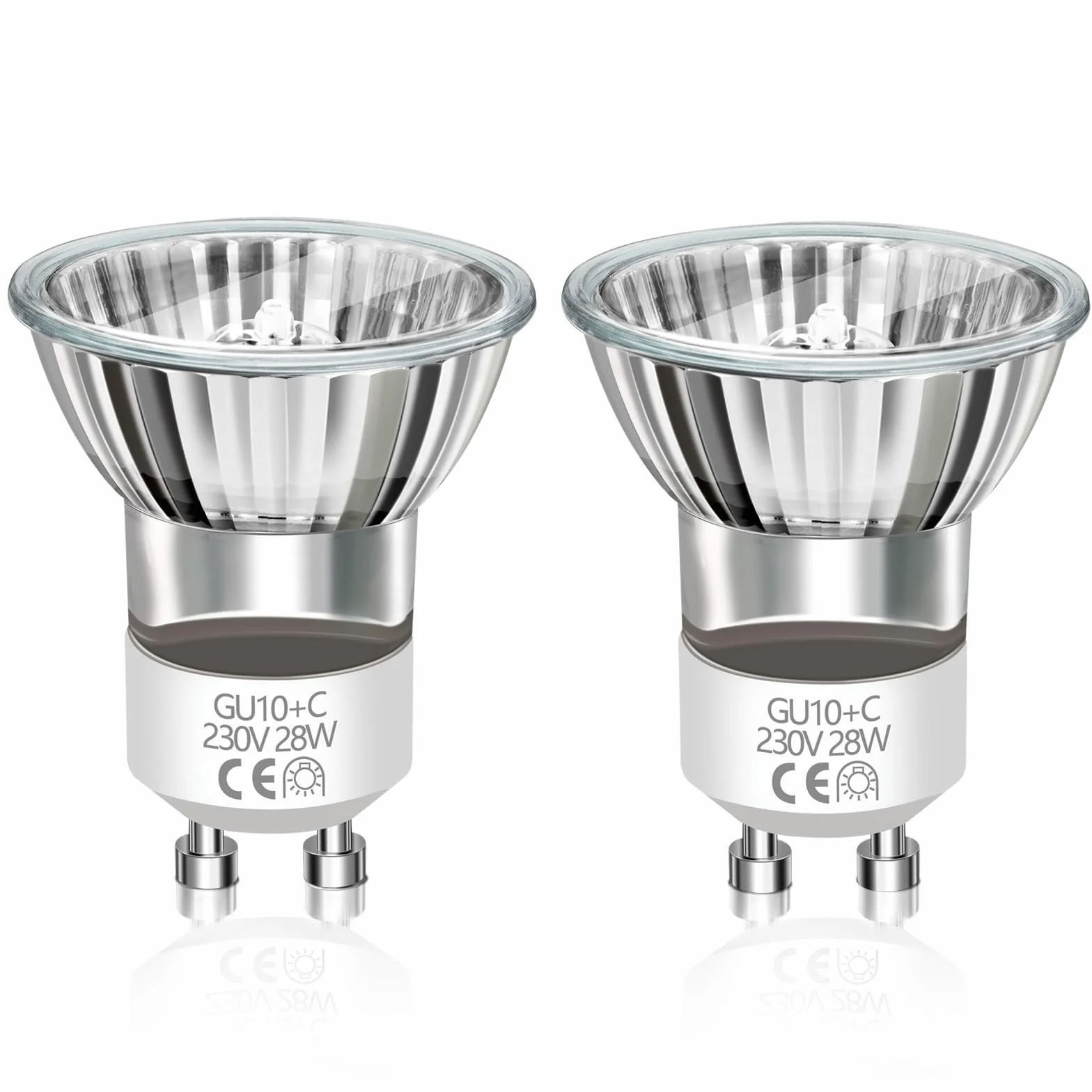 Caldarax Żarówka Mini GU10 28 W 230 V Możliwość ściemniania, żarówka punktowa MR11, 330 lm ciepła biel 2800 K, GU10 wymienna żarówka reflektora do lampy lawowej, Ø35x47MM, zestaw 2 szt
