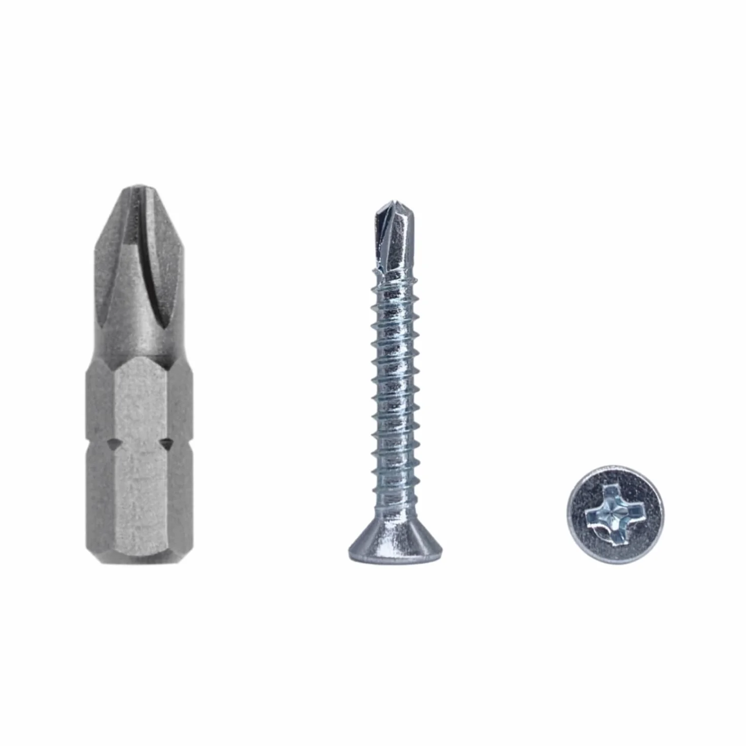 (500 sztuk) DIN 7504 P stal ocynkowana 3,5 x 25 mm śruby, samozwiercąca blacha metalowa śruba (PH) Phillips Head, samogwintująca (500, 3,5 x 25 mm)
