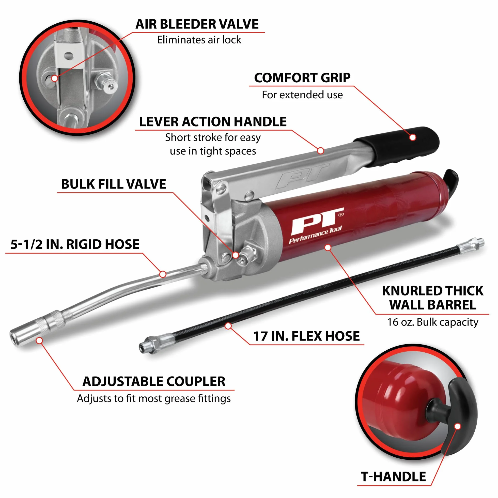 PERFORMANCE TOOL W54292 Pistolet do smarowania przemysłowego/komercyjnego