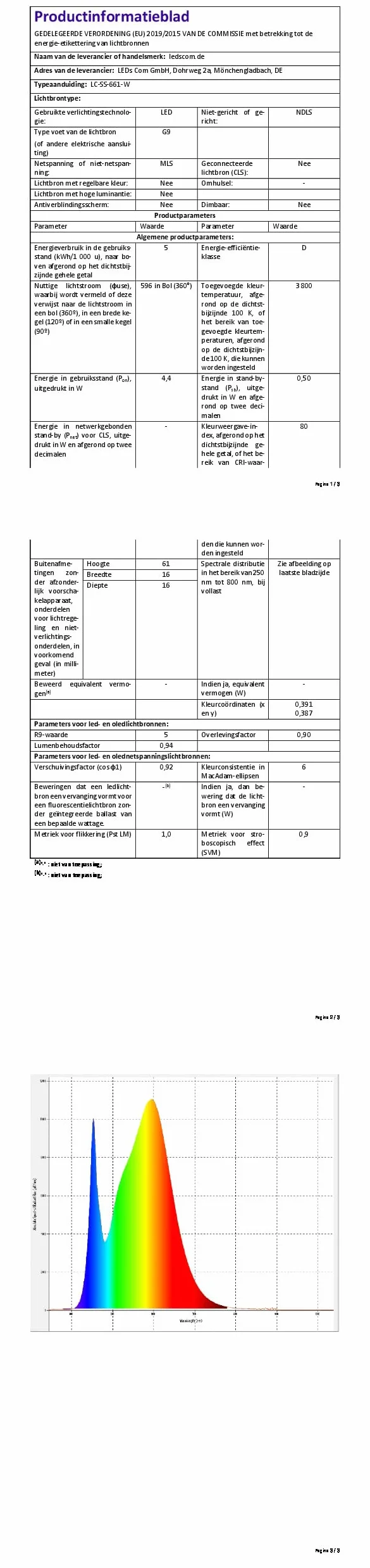ledscom.de Słupek oświetleniowy PODEL 39 cm antracyt 2 gniazda G9 596 lm biały