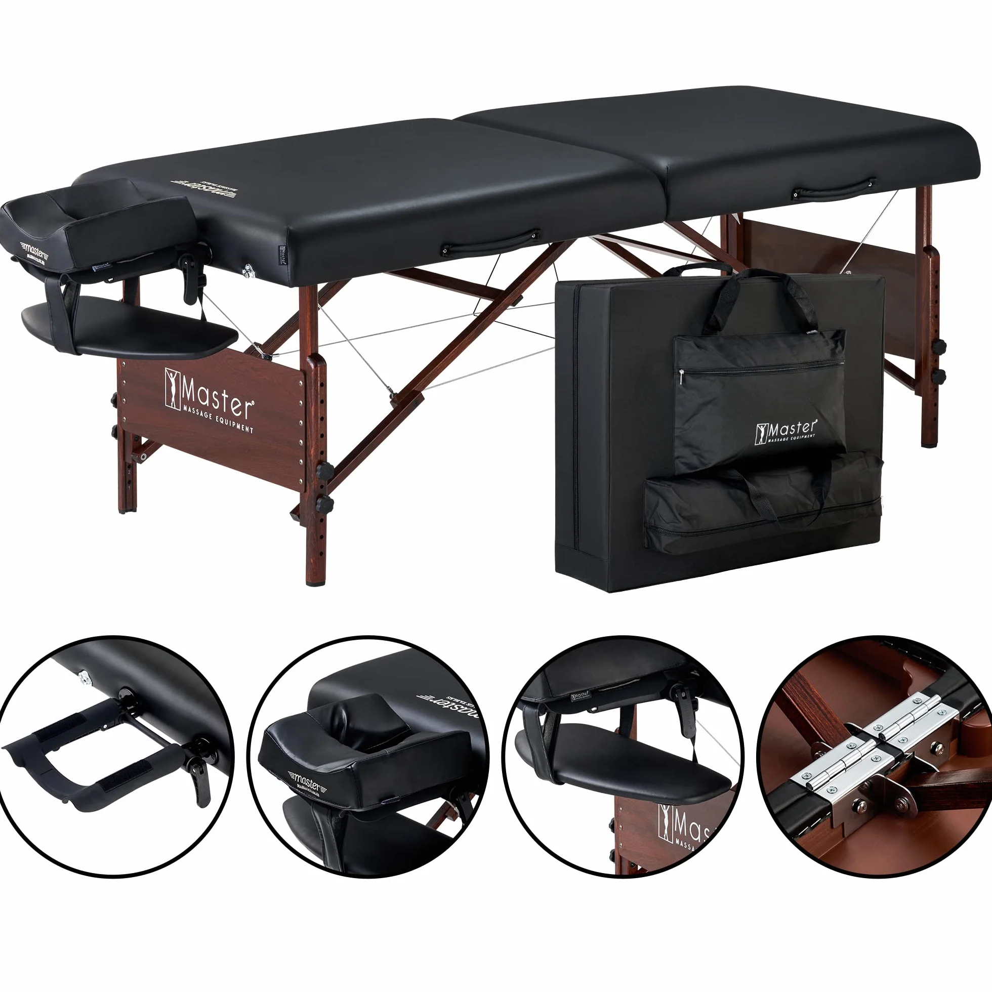 Stół do masażu Master Massage czarny 76 cm