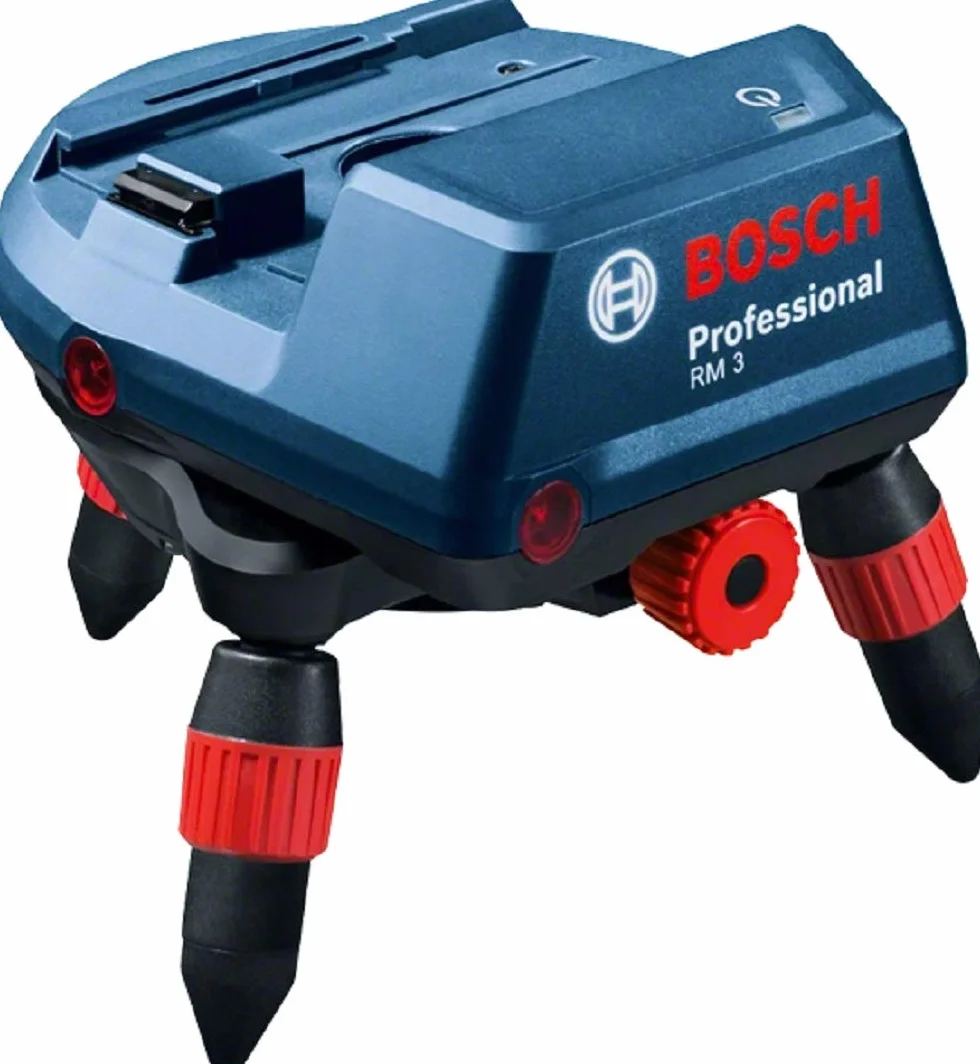 Bosch Professional RM 3 uchwyt silnikowy (z Bluetooth dla GCL 2-50 C/CG wraz z bateriami (RM 3 + RC 2 + baterie + BM 3 klips + adapter)