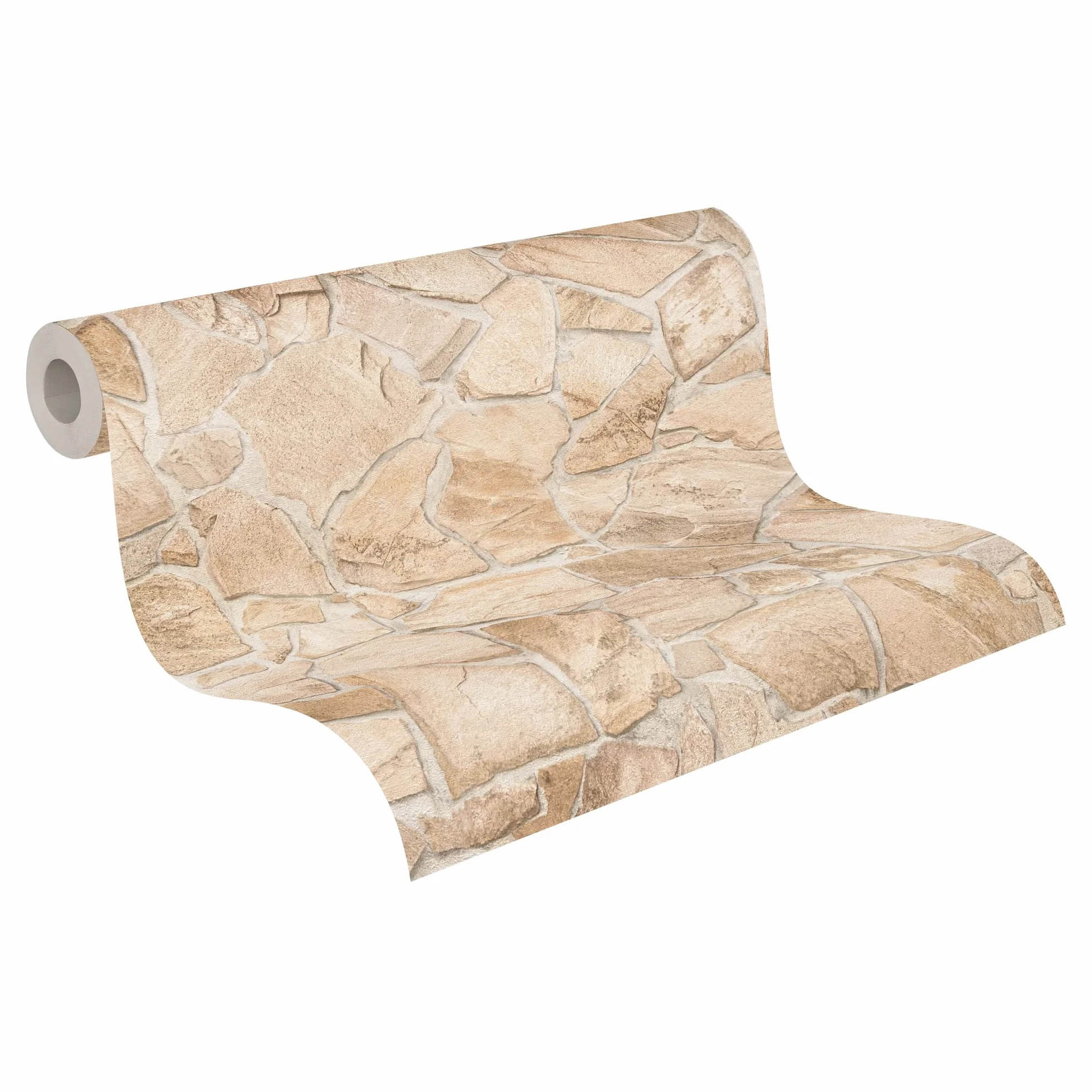 A.S. Création Bricks & Stones 389329 Tapeta Kamienna Beżowa Brązowa Flizelinowa 10,05 m x 0,53 m