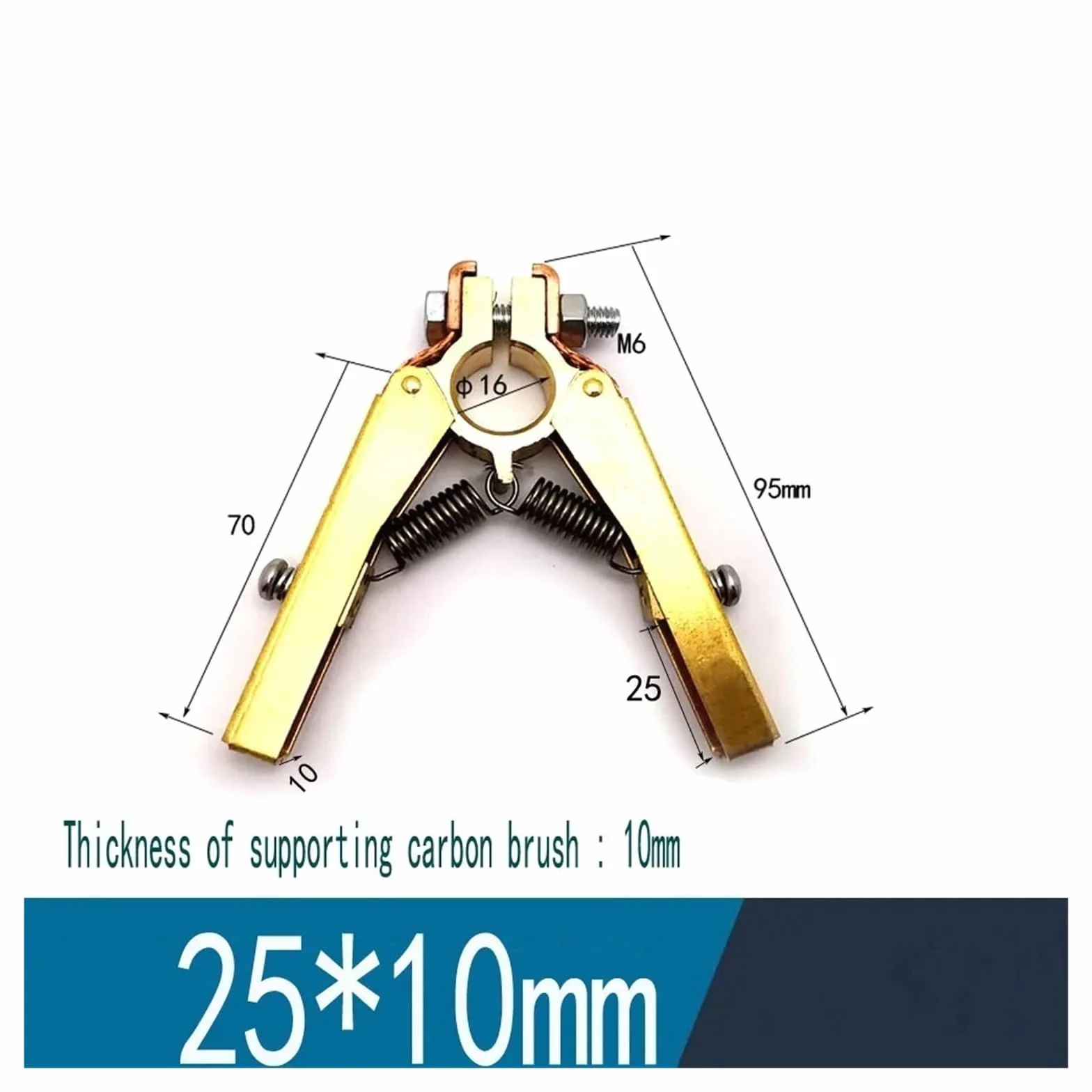 4-pak 10 x 32 mm Cu90 10 x 20 mm Cu60 10 x 25 mm Cu60 10 x 25 mm J204 uchwyt szczotki węglowej kształt nożycowy podwójna stopka nadaje się do elektronarzędzi (10 x 25 mm)