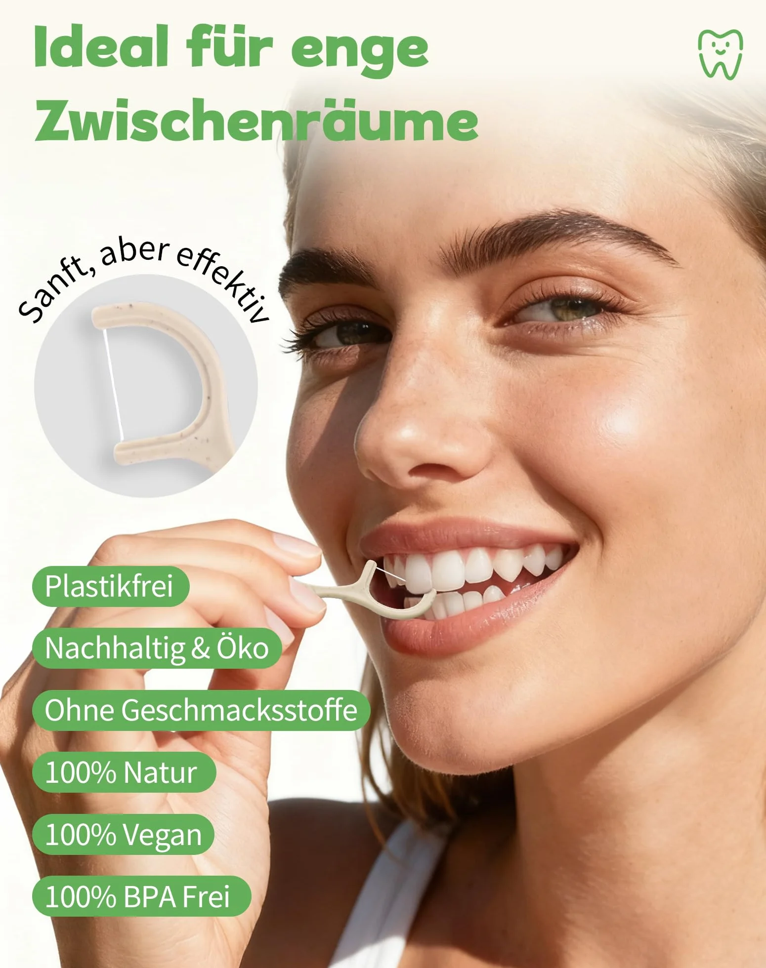 300 patyczków z nicią dentystyczną, ekologiczne, nienawoskowane nici dentystyczne z wykałaczką, nie plastyczne, naturalne, niewoskowane patyczki dentystyczne