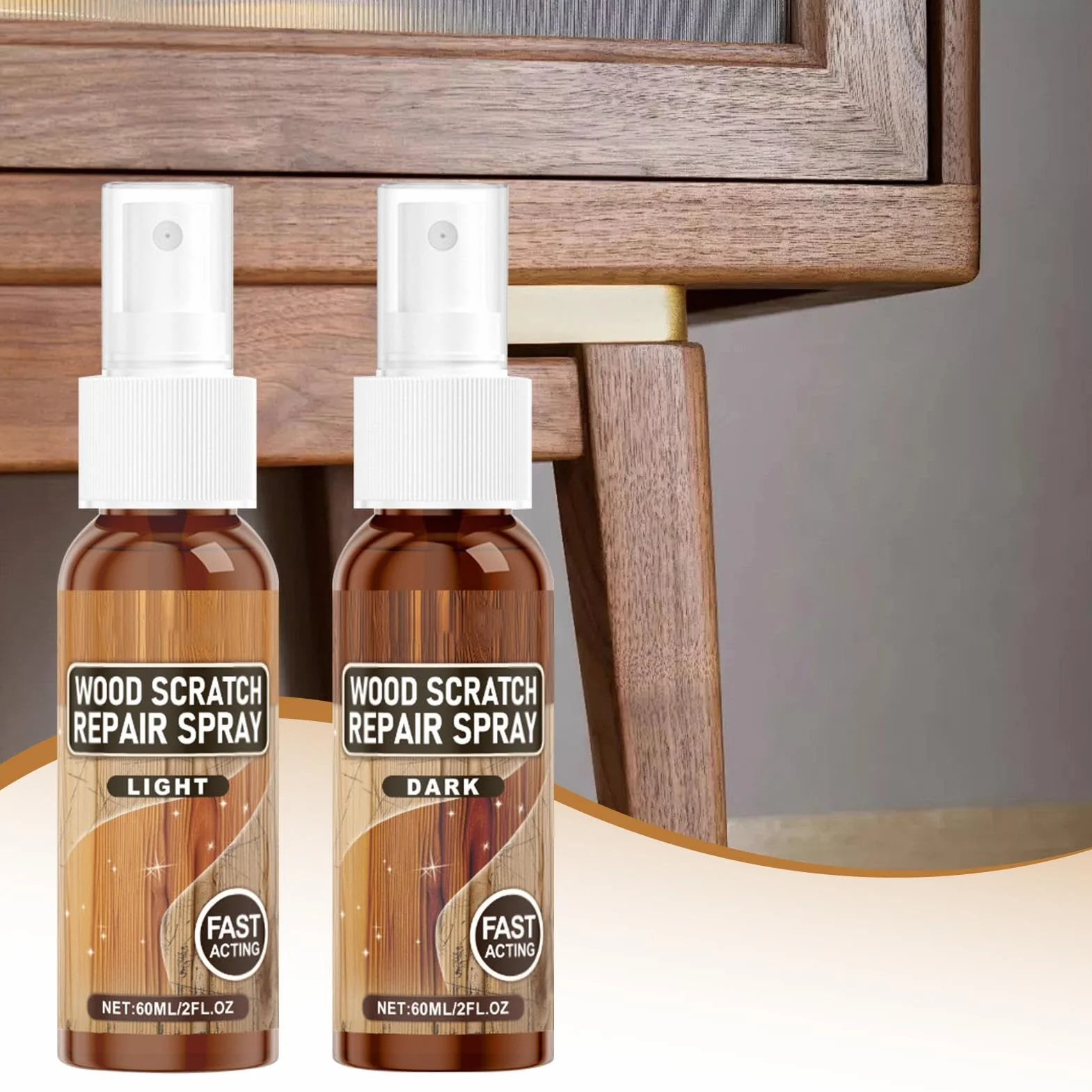 Naprawa zarysowa? pod?óg drewnianych, ?rodek do usuwania zarysowa? pod?óg drewnianych | Spray do usuwania zarysowa? Instant Fix | Zestaw do naprawy mebli w sprayu do usuwania zadrapa? Pod?ogi drewnian