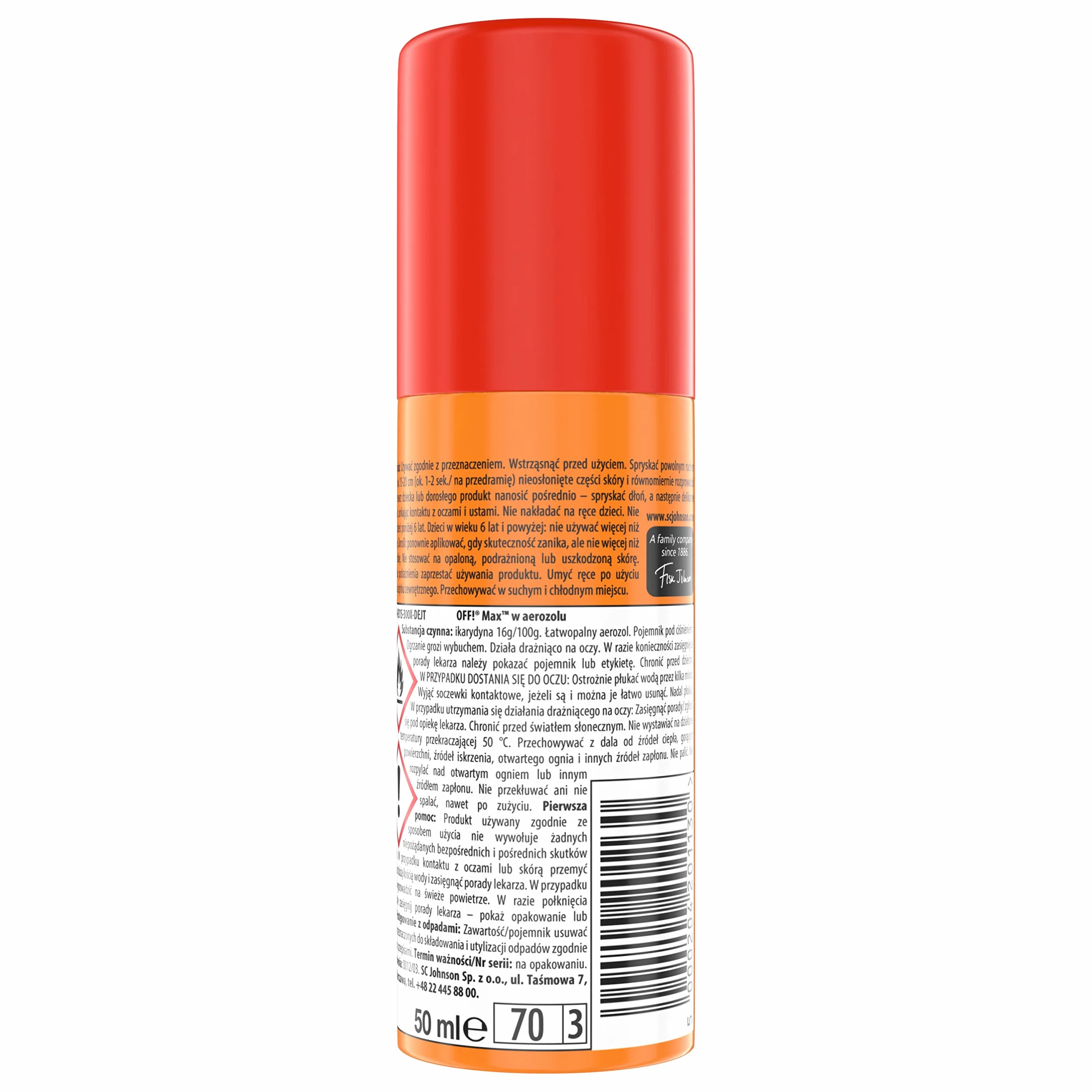 OFF! Max Spray na Komary i Kleszcze Ochrona 8h 50 ml