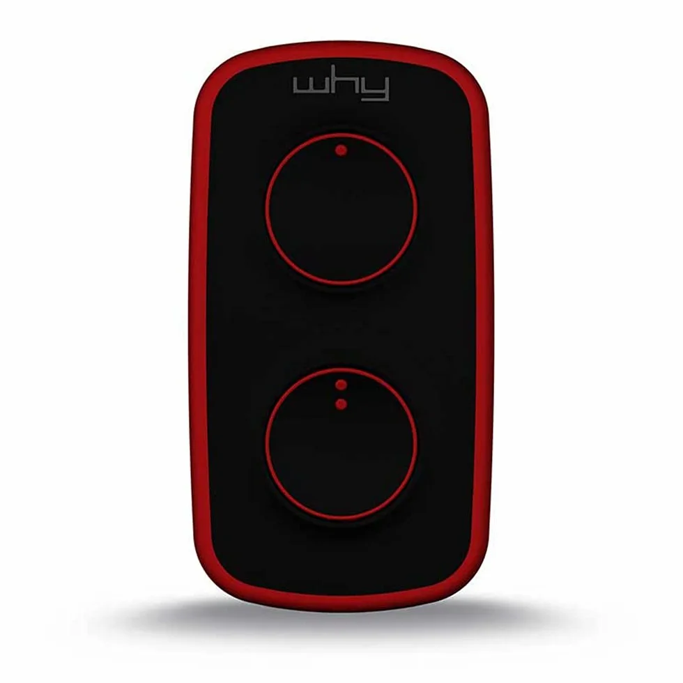 WHY EVO MINI Telecomando rolling code multifrequenza da 280 a 868 mhz, apricancello autoapprendente programmabile, radiocomando ad ampio raggio con 4 pulsanti, rosso vulcan red