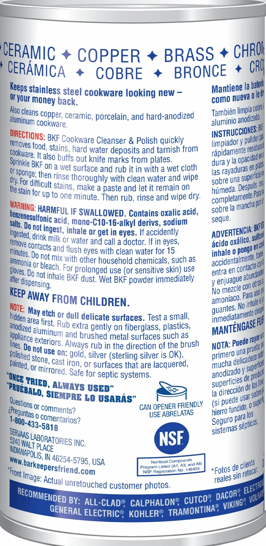 Servaas Lans Bar Keepers Friend środek czyszczący, 300 ml