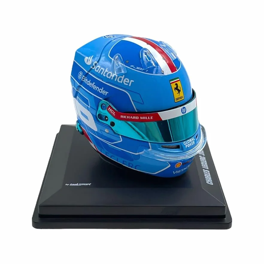 Scuderia F1 Team, oficjalny model LookSmart Spark Charles Leclerc 2024 edycja specjalna USA Miami GP mini kask w skali 1/5, niebieski