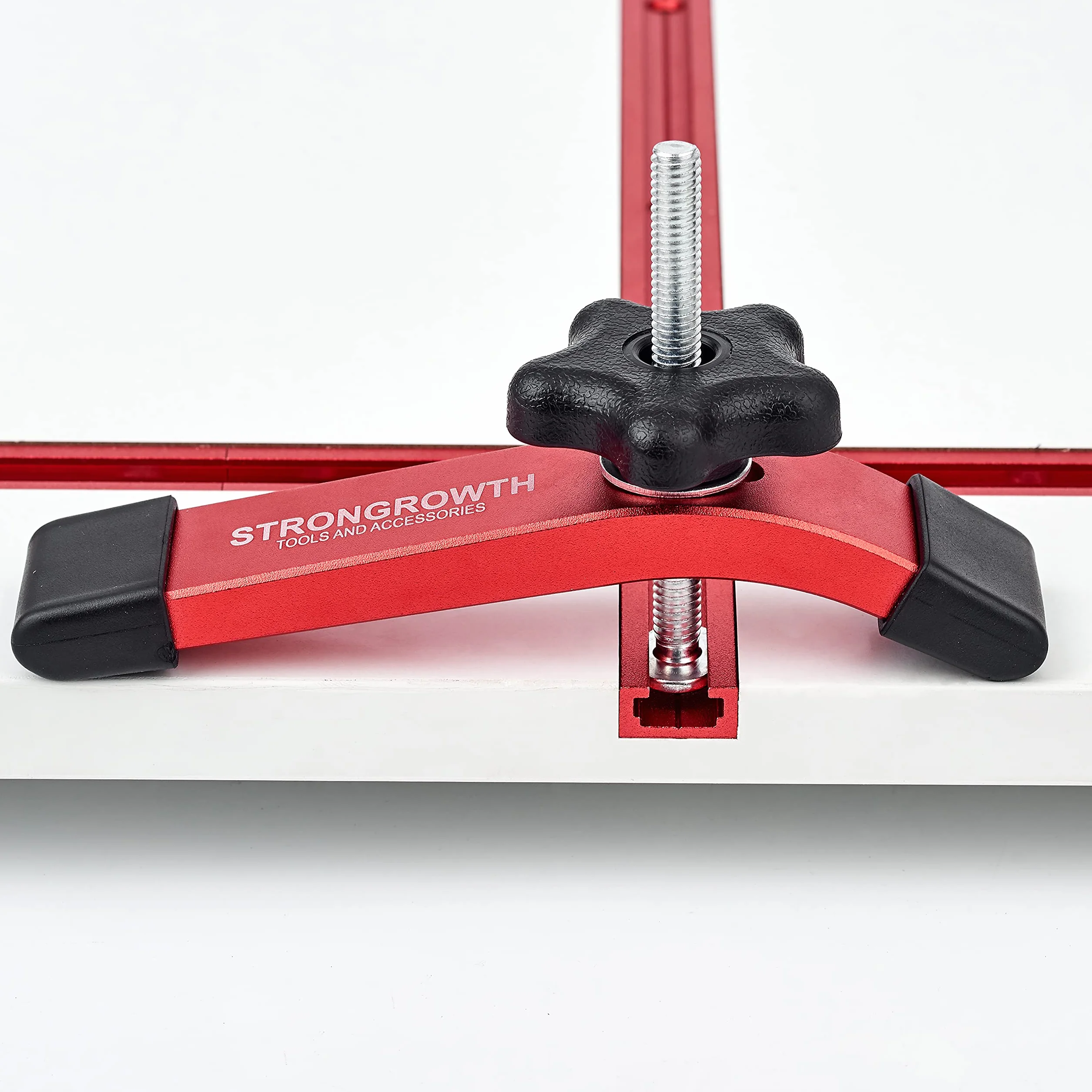 61 cm x 2 szt. prowadnica T z 2 szt. zaciskami przytrzymującymi - uniwersalne zaciski T-Track z podwójnym cięciem, 6-3/20.3 cm dł. x 1-1/10.2 cm - zacisk szczelinowy do obróbki drewna i T