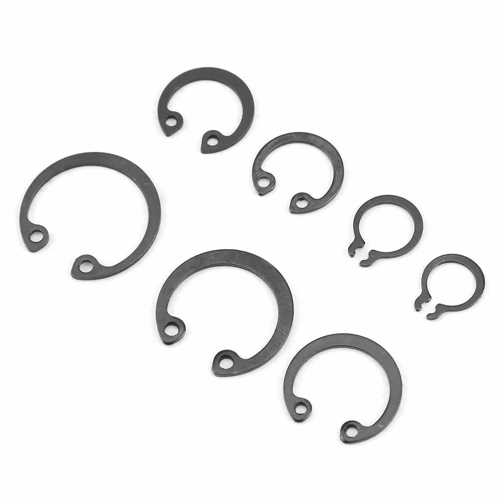 225 szt. C-Clip Snap Ring Shop Asortyment 18 rozmiarów wewnętrzny i zewnętrzny metalowy pierścień zabezpieczający zatrzask asortyment spinek zabezpieczających z pudełkiem.
