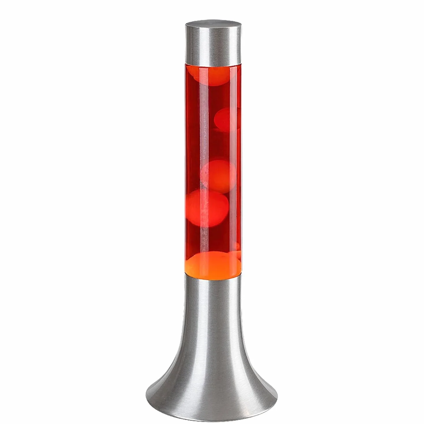 rabalux Poppilol Lampa lawowa LED 25 W Efekt wosku | Lava Srebrna podstawa Szklana bańka Oświetlenie dekoracyjne | Wymienne źródło światła NIE JEST DOŁĄCZONE DO ZESTAWU