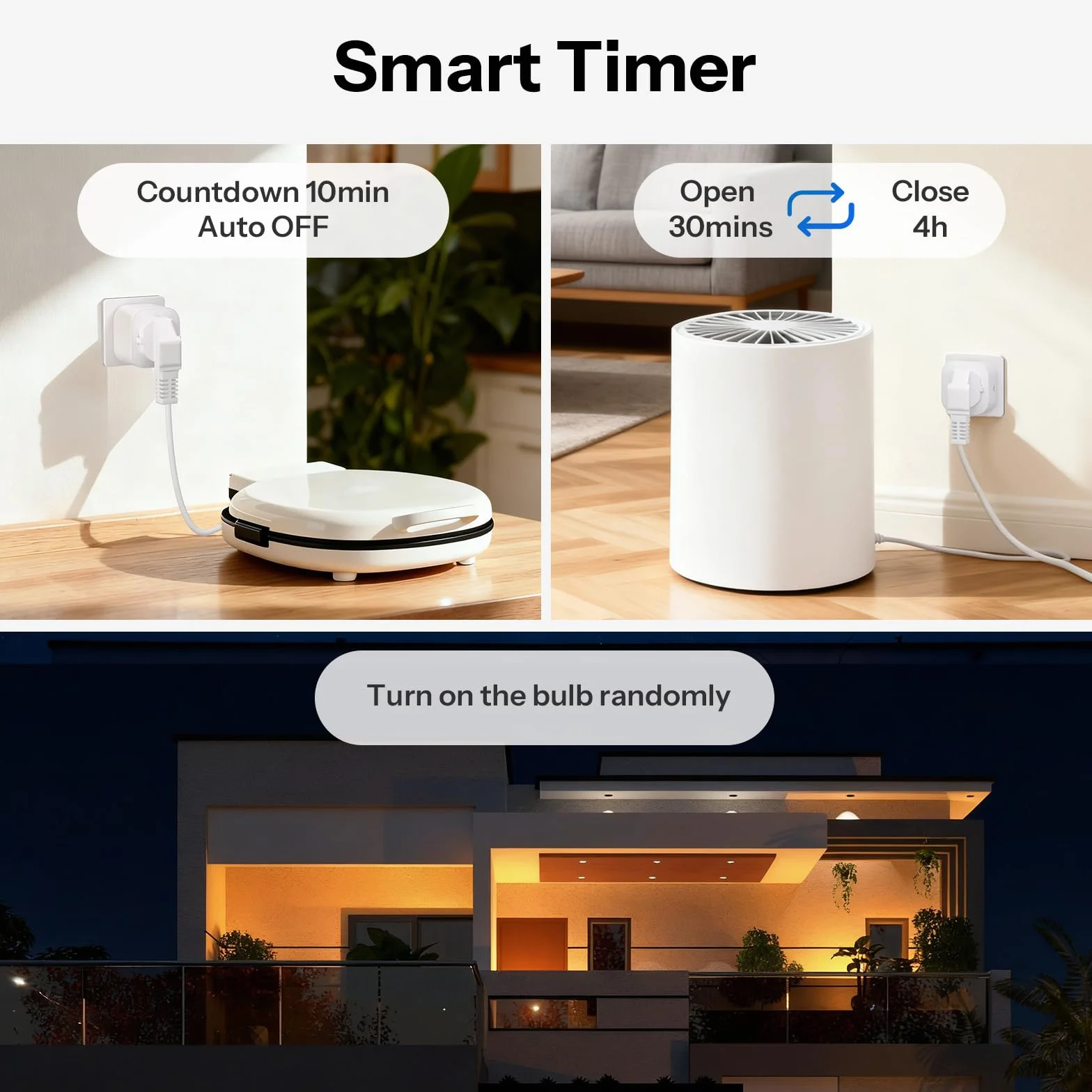 SONOFF S61s Inteligentne Gniazdko WiFi 16A/3840W – Zdalne Sterowanie & Sterowanie Głosem, Monitor Energii, Timer, Matter-kompatybilne z Alexa, Google i Apple Home (Zestaw 4 sztuki)