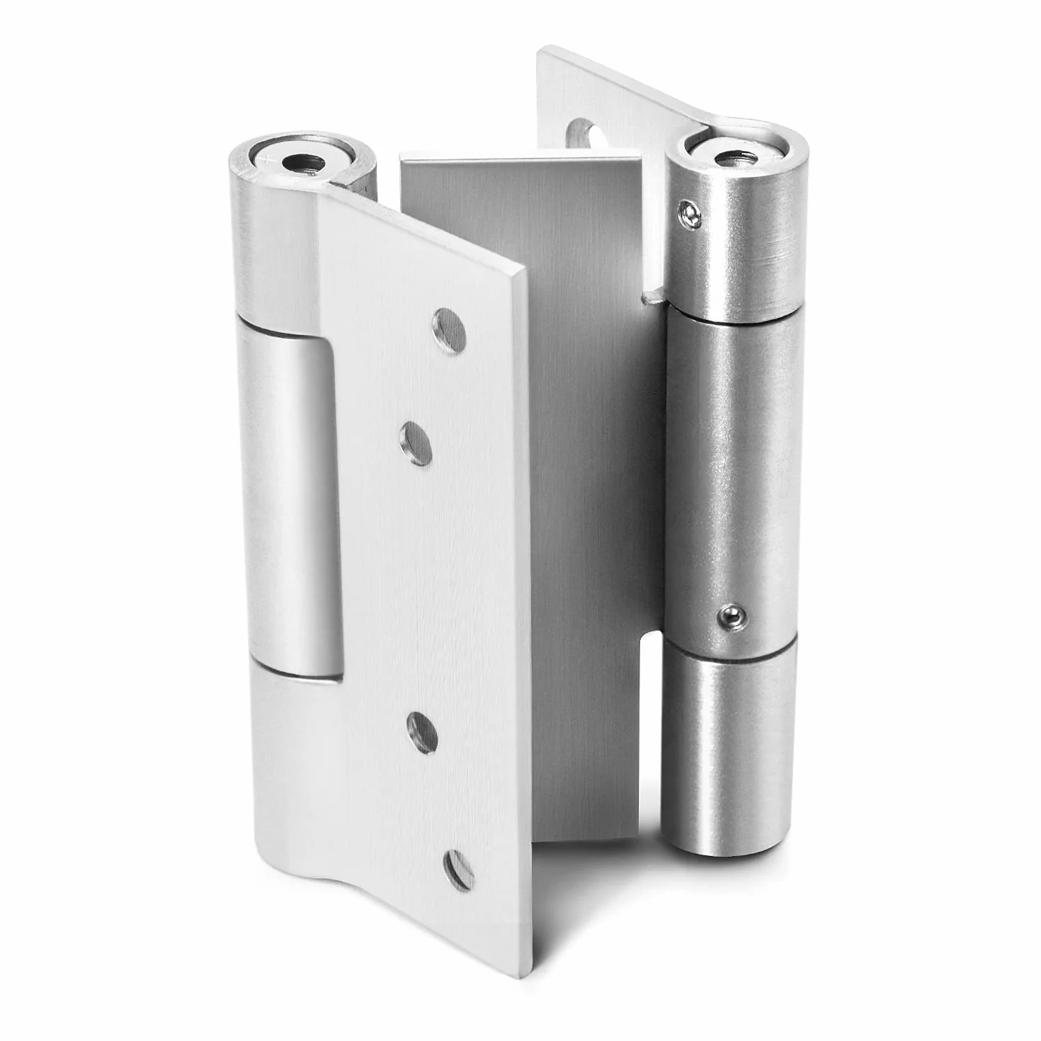 QWORK 4 zawiasy sprężynowe, 100 mm, stal nierdzewna 304, podwójne działanie, do drzwi skrzydłowych, zawiasy samozamykające, sprężynowe drzwi do kawy i salonu
