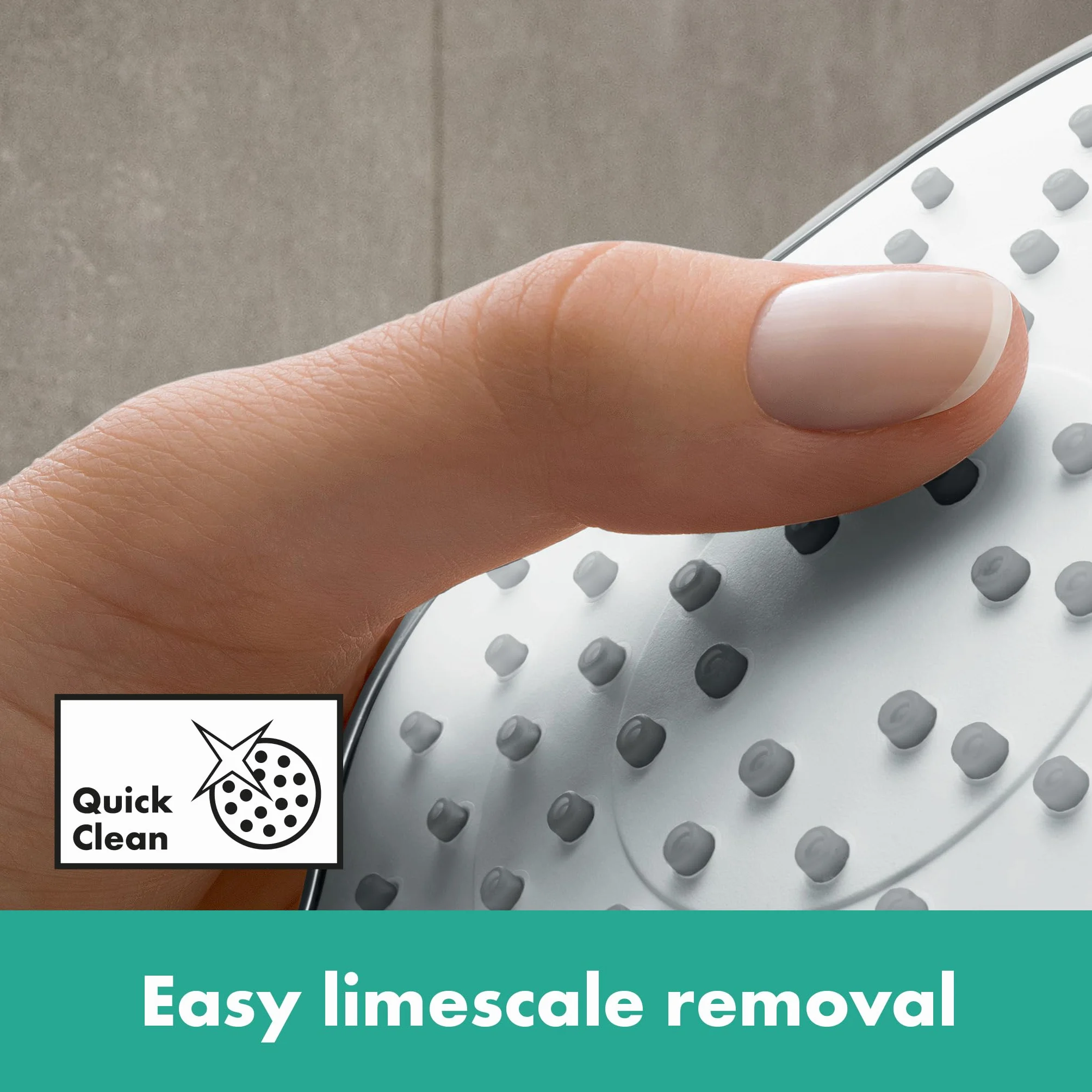 hansgrohe Crometta Zestaw prysznicowy Vario EcoSmart 9 l/min z drążkiem 65 cm biały/chrom, 26534400