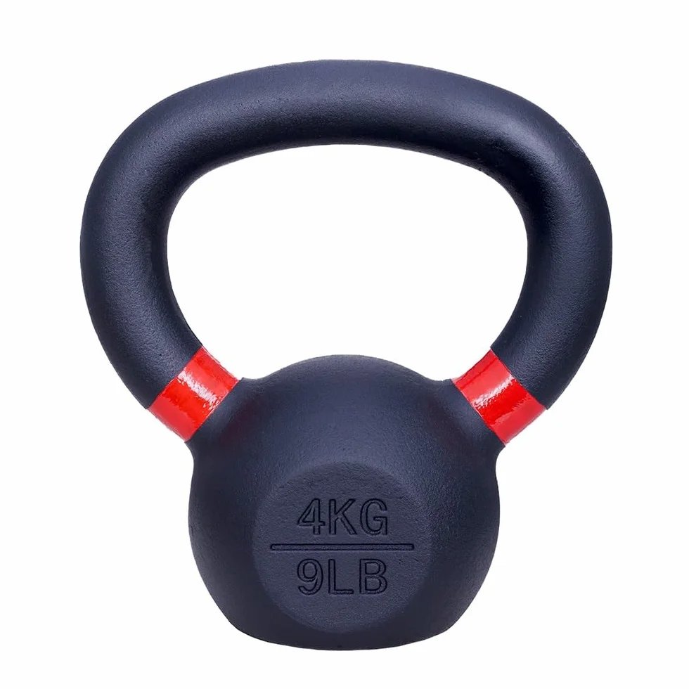 ForzaFit Żeliwny hantle kettlebell z oznaczeniem koloru - czarny - hantle kulowe z żeliwa - różne ciężary