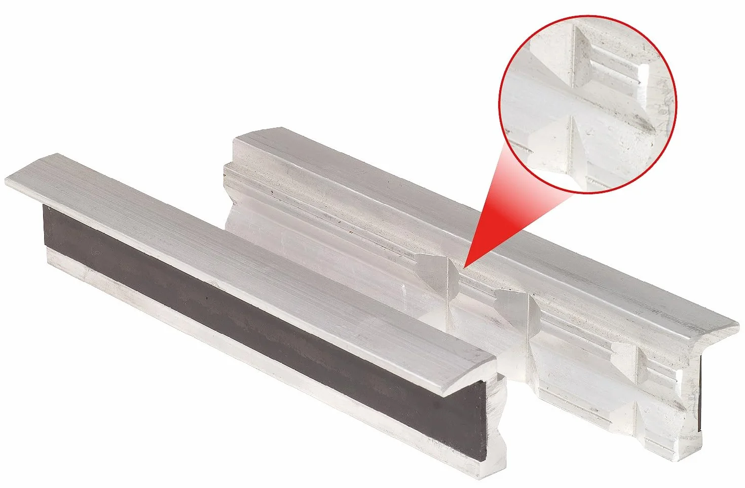 KS Tools 914.0089 Aluminiowe szczeki ochronne do imadla,z wcieciami trapezowymi, 175mm