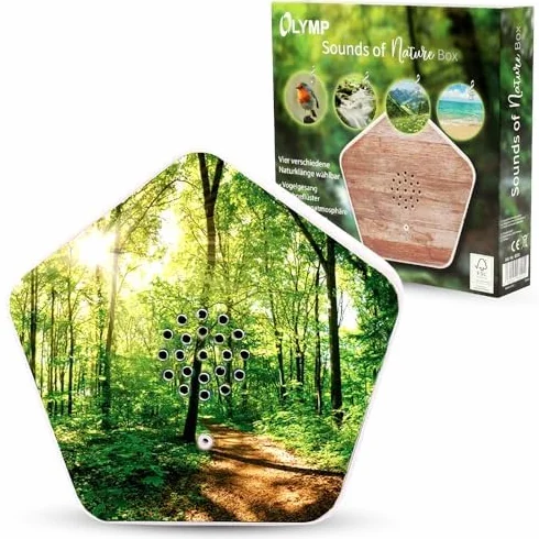 Olymp Sounds of Nature Box - naturalne dźwięki relaksu, śpiew ptaków, szum morza, pozytywka z czujnikiem ruchu