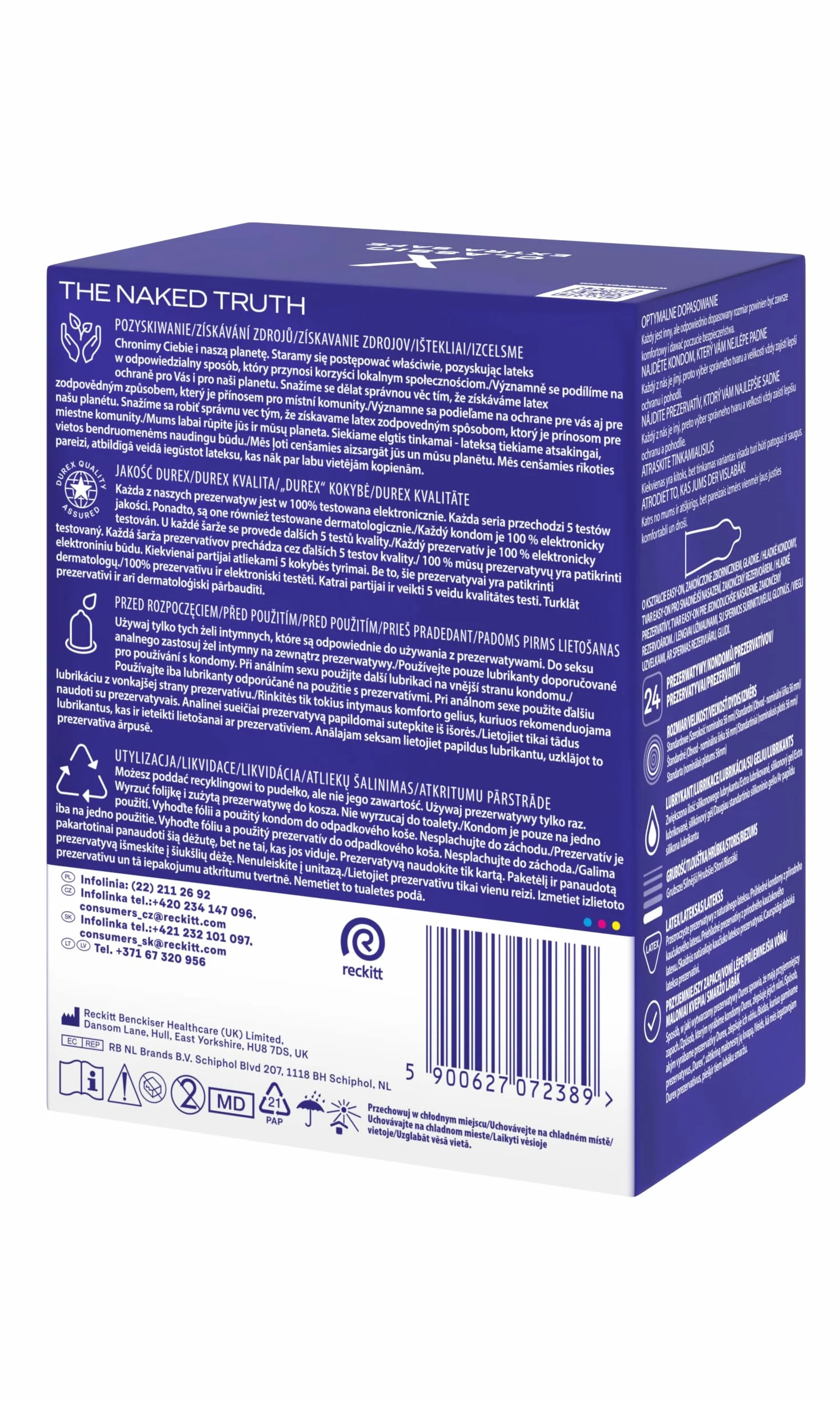 DUREX CLASSIC EXTRA SAFE prezerwatywy z lubrykantem 24 szt.