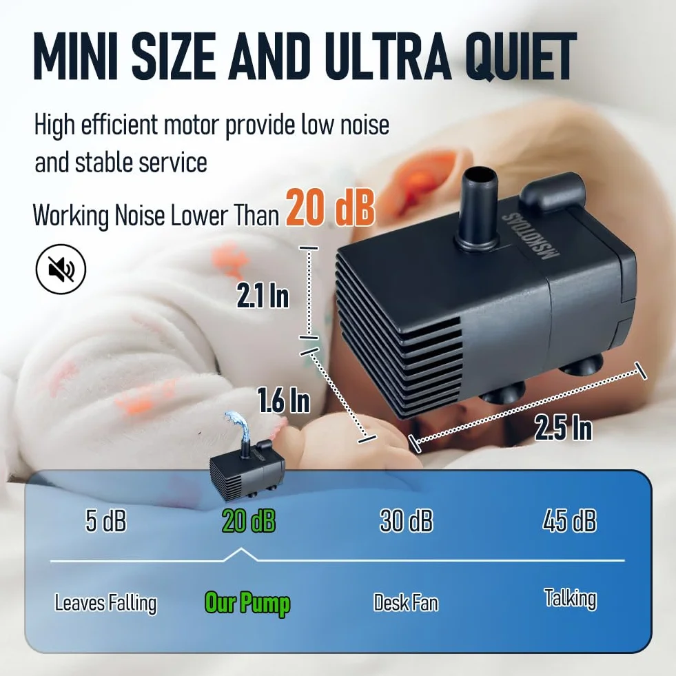 Mała automatyczna pompa zęzowa z czujnikiem wody, podnoszenie 2,5 m, 280 l/h z wężem 1,8 m, mini pompa kondensacyjna 115/230 V do osuszacza powietrza