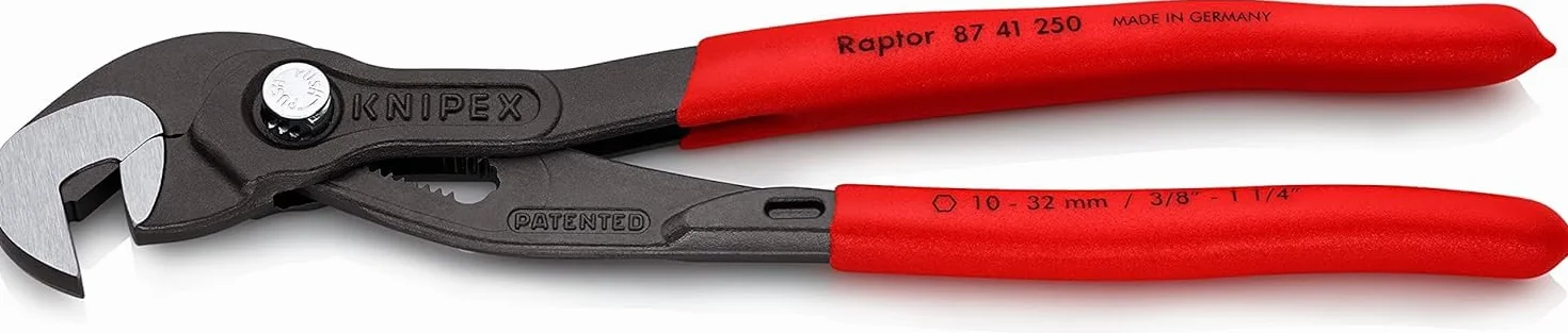 KNIPEX Szczypce nastawne wielofunkcyjne do śrub i nakrętek fosforanowana, szara pokryte antypoślizgowym tworzywem sztucznym 250 mm, 87 41 250