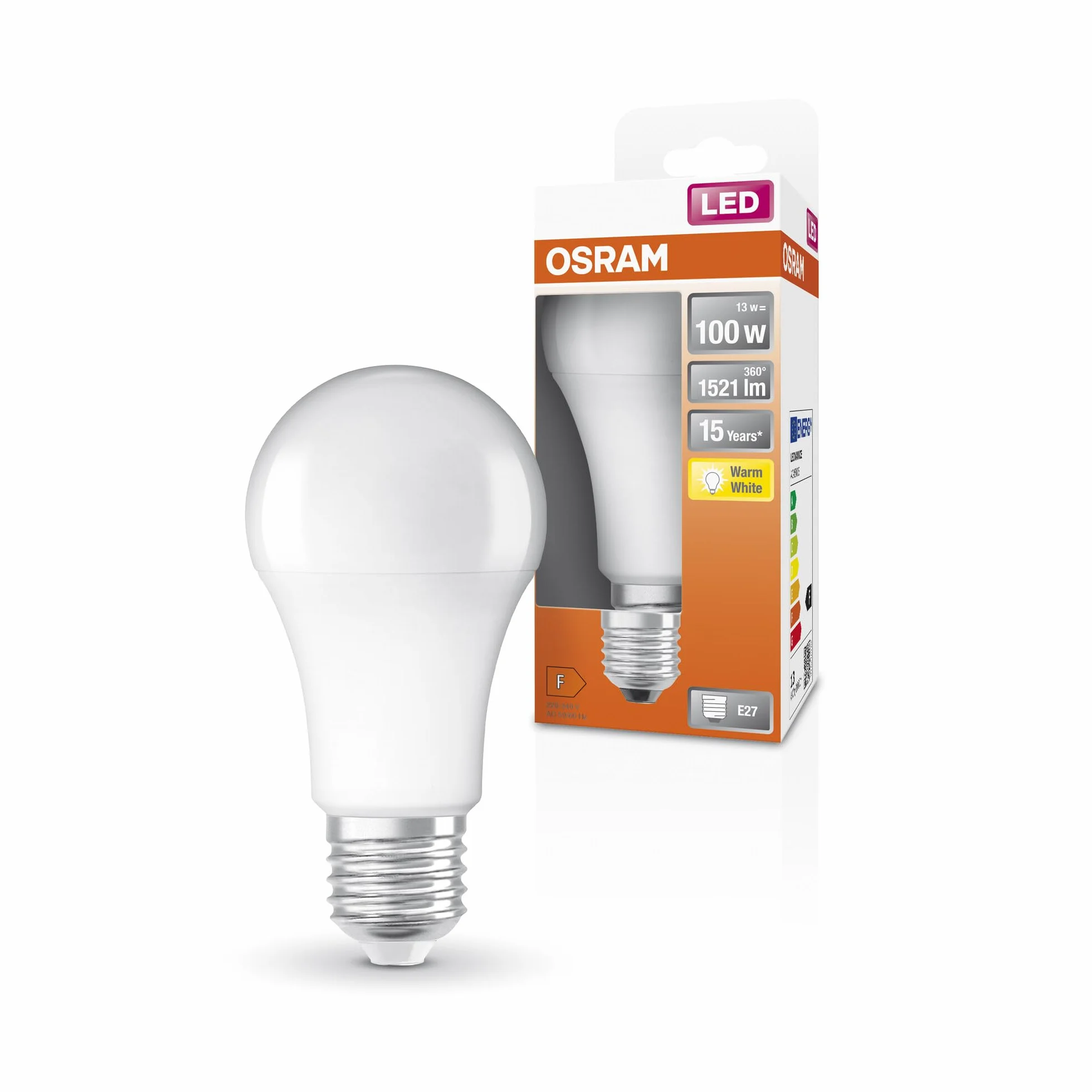 OSRAM Star LED Classic A100 Lampa LED do Gniazda E27, Kształt Gruszki, Matt Look, 1521 Lumenów, Ciepła Biała (2700K), Wymiana Konwencjonalnych Żarówek 100W, Nieprzyciemnionych, 1-Pakowa
