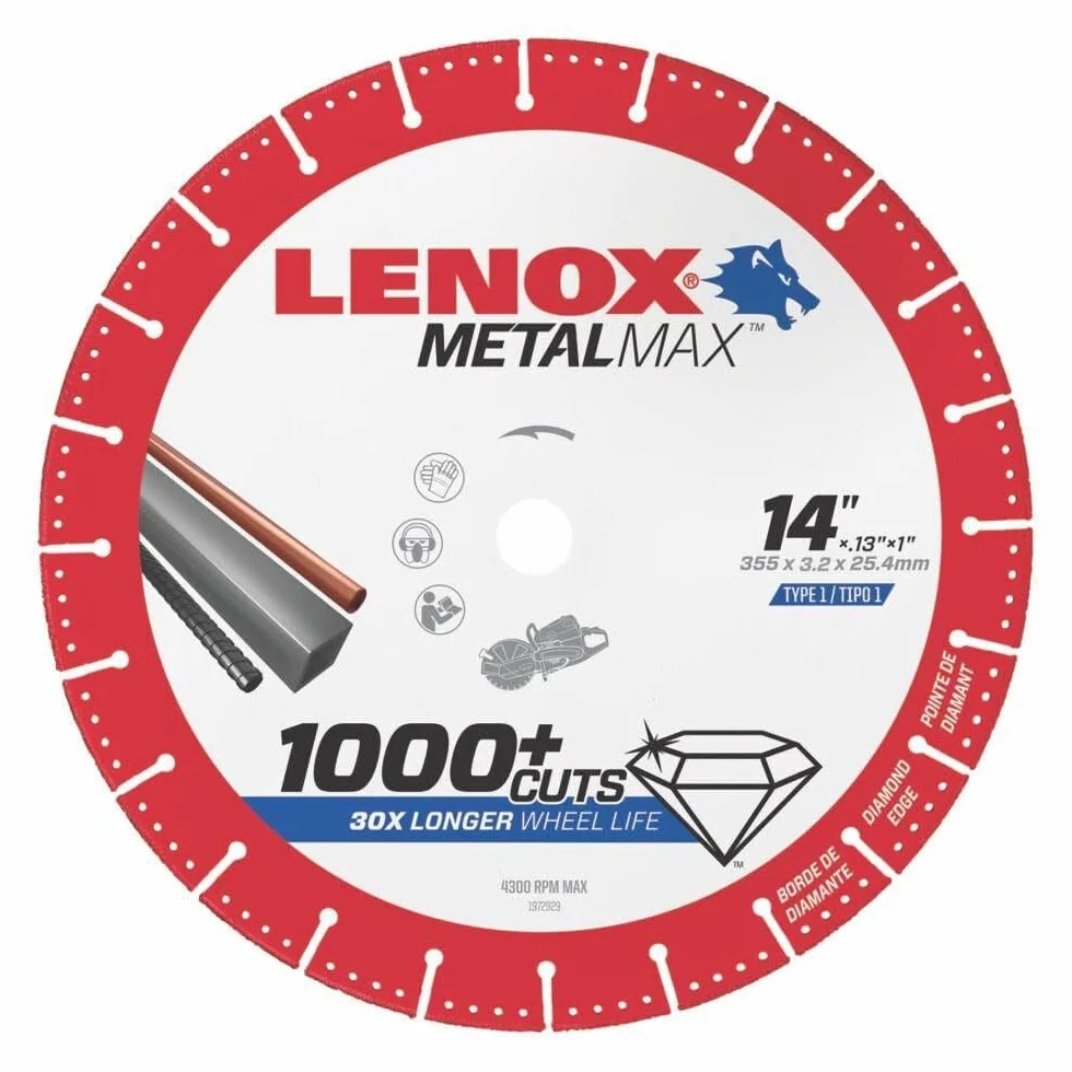 Lenox Tools 1972932 METALMAX Diamentowe koło tnące, 35,5 cm x 2,5 cm
