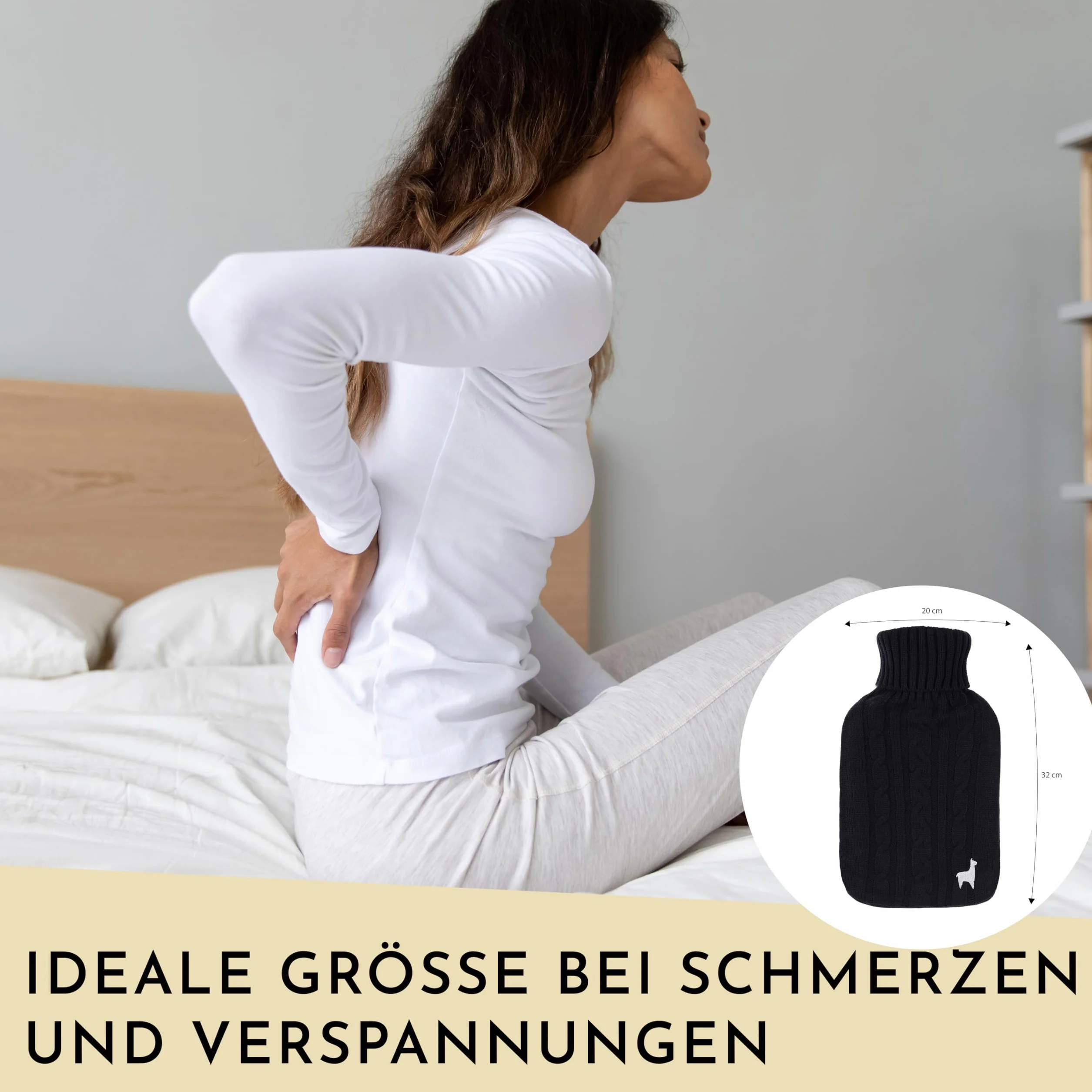 Nordstern termofor z naturalnego kauczuku ciemnoniebieski szczelna termoforka do łagodzenia bólu