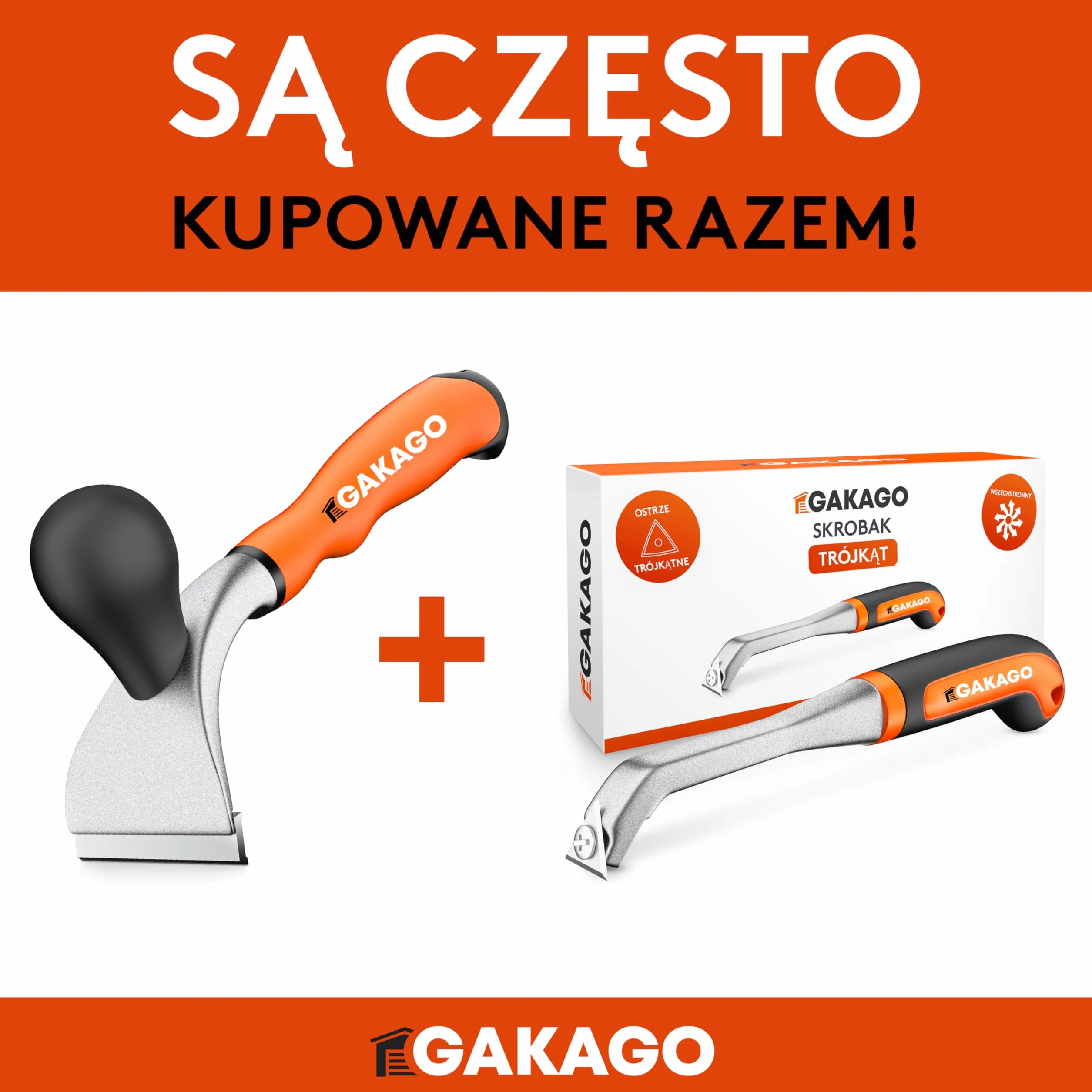 Gakago Skrobak - Wysokiej jakości 65mm ostrze skrobaka wykonane z trwałego węglika wolframu - Ergonomiczny i antypoślizgowy uniwersalny skrobak do drewna, metalu, betonu lub kamienia