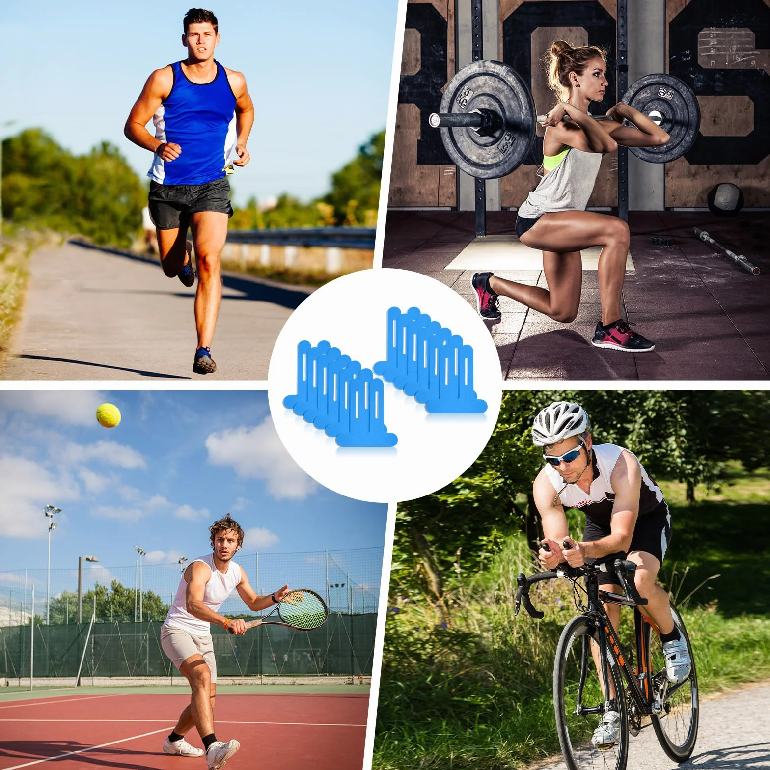 Flintronic 12 sztuk taśmy sportowej Kinesio, wodoodporna taśma kinezjologiczna Precut