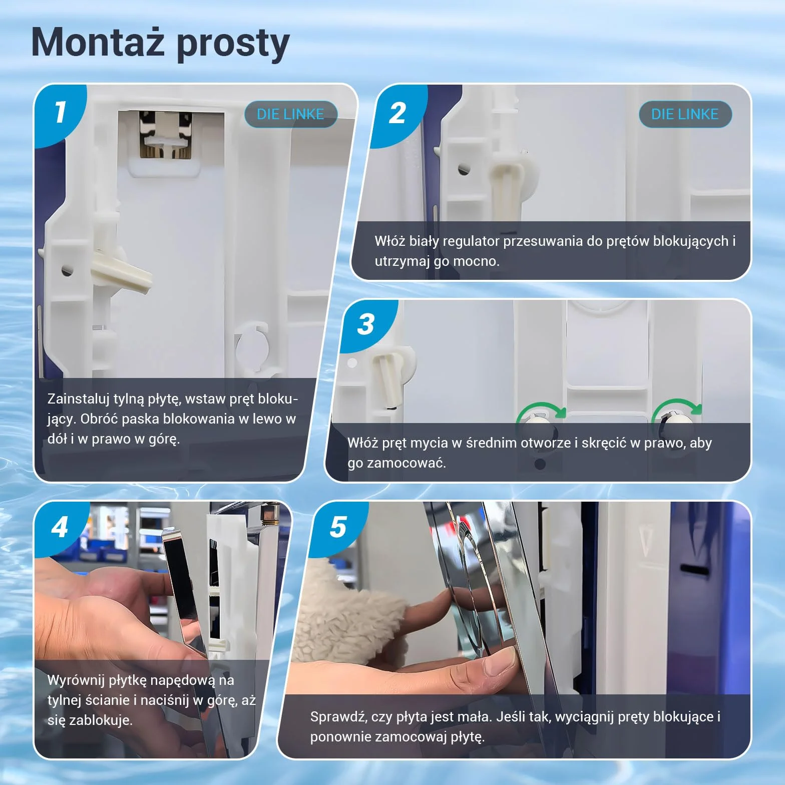 WC Płyta aktywacyjna z zestawem klapy spuszczającej i ramą montażową, kompatybilna z Geberit Sigma, UP300 i UP320, z podwójnym spuszczaniem (Kolor brązu)