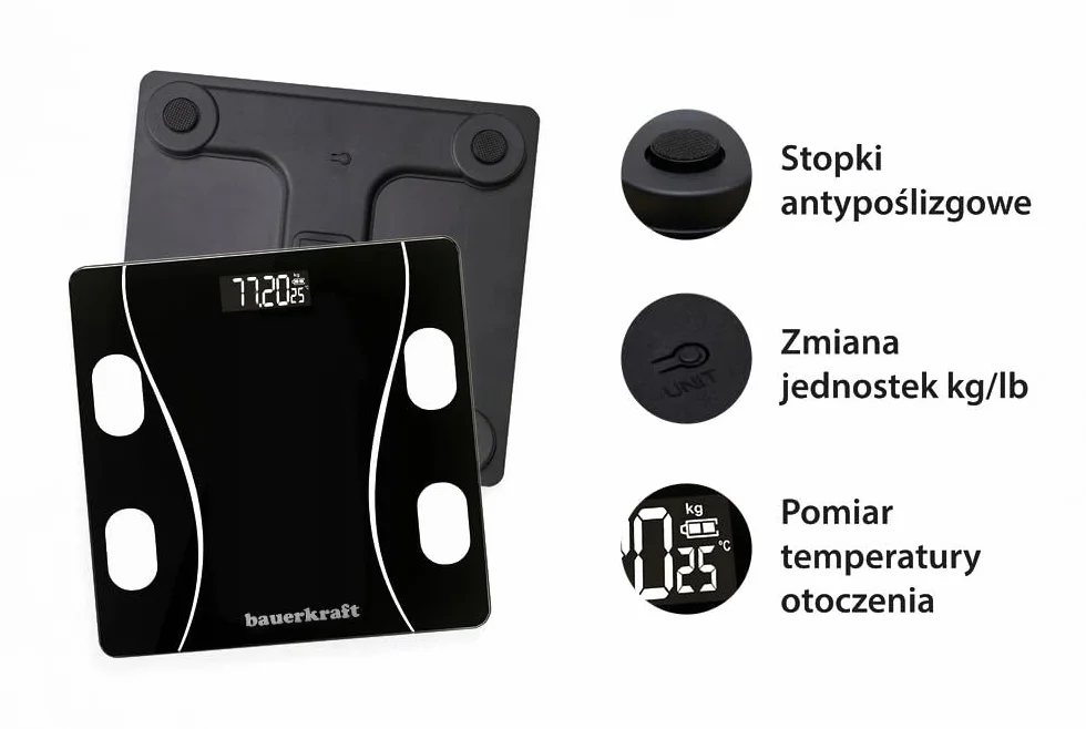Waga łazienkowa analityczna smart do 180 kg
