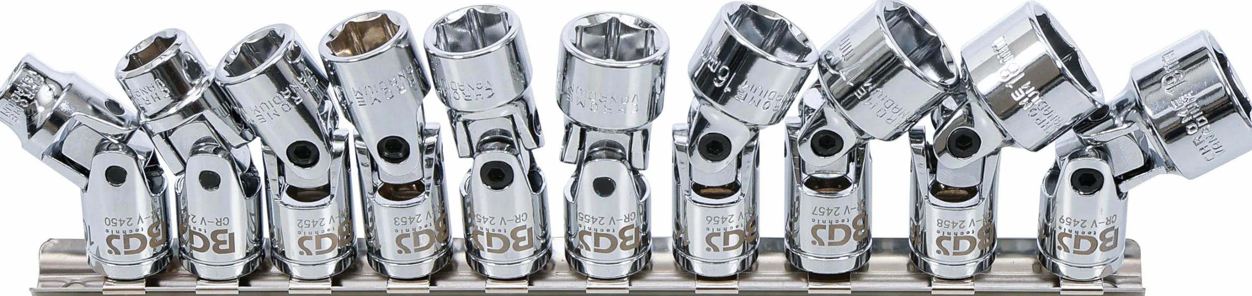 BGS 205 | Nasadka sześciokątna do przegubu Cardana | 10 mm (3/8") | 10 - 19 mm | 10 szt.