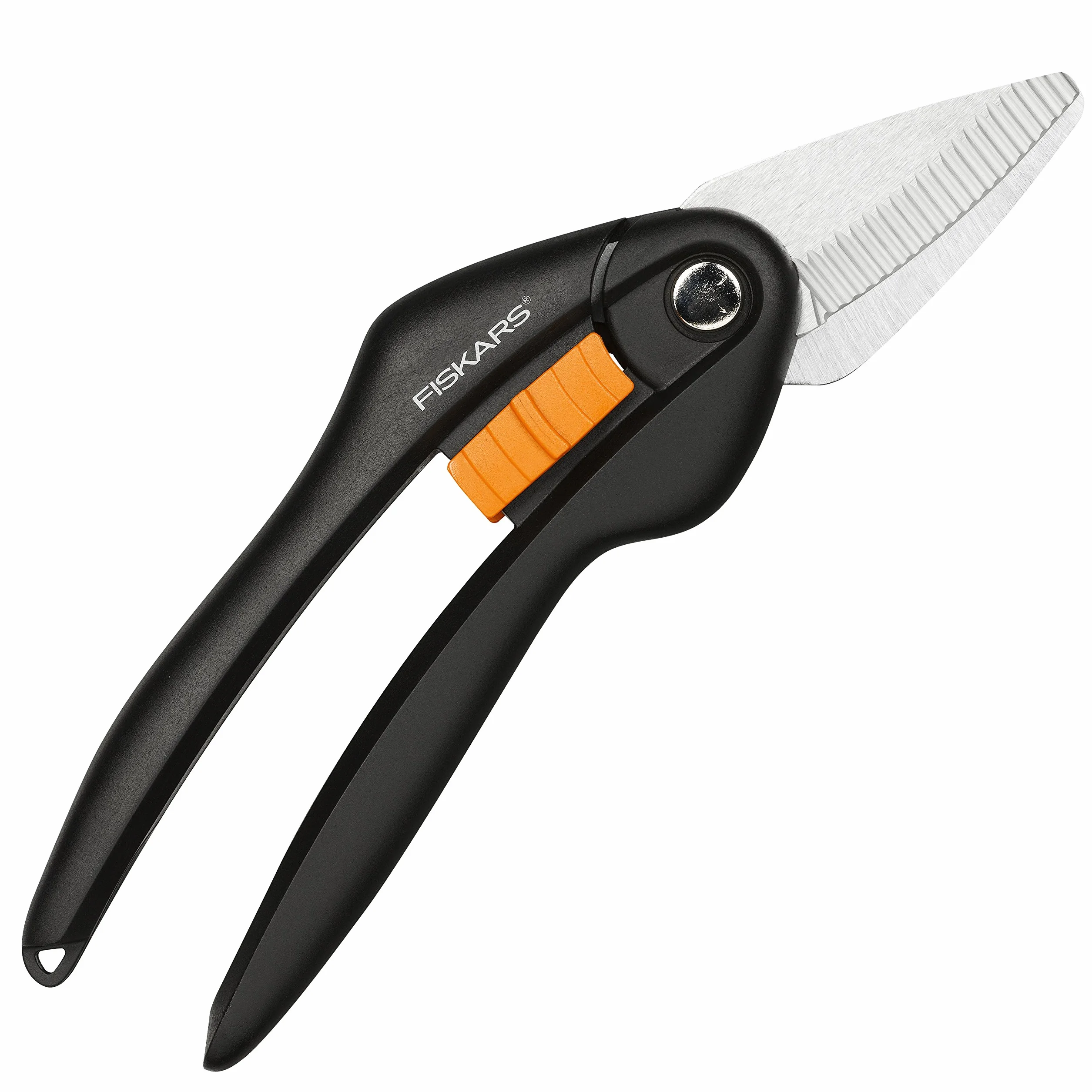 Fiskars Nożyce Uniwersalne, Długość: 20,8 cm, Wysokiej jakości stalowe ostrza, Czarno-pomarańczowe, SingleStep, SP28, 1000571