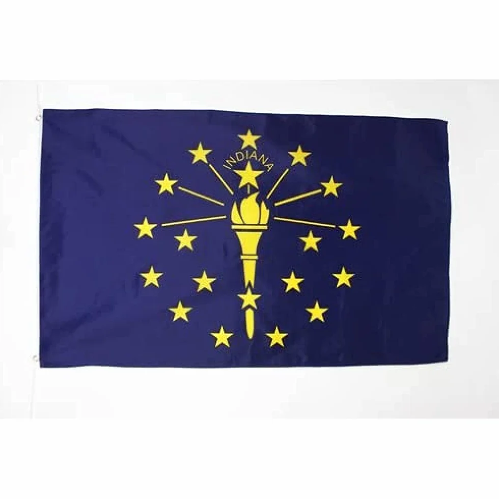 Drapeau Indiana Oeillets Haute Qualite, 90cm x 60cm