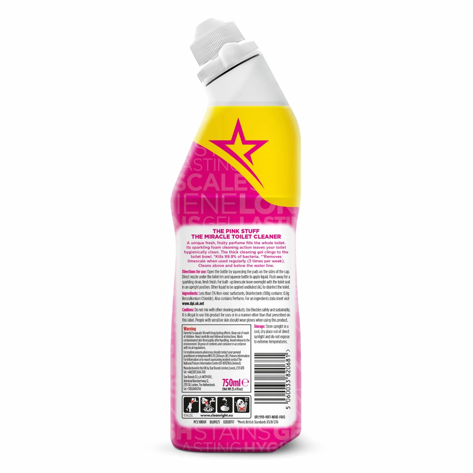 The Pink Stuff The Miracle środek do czyszczenia toalet, 750 ml x 2