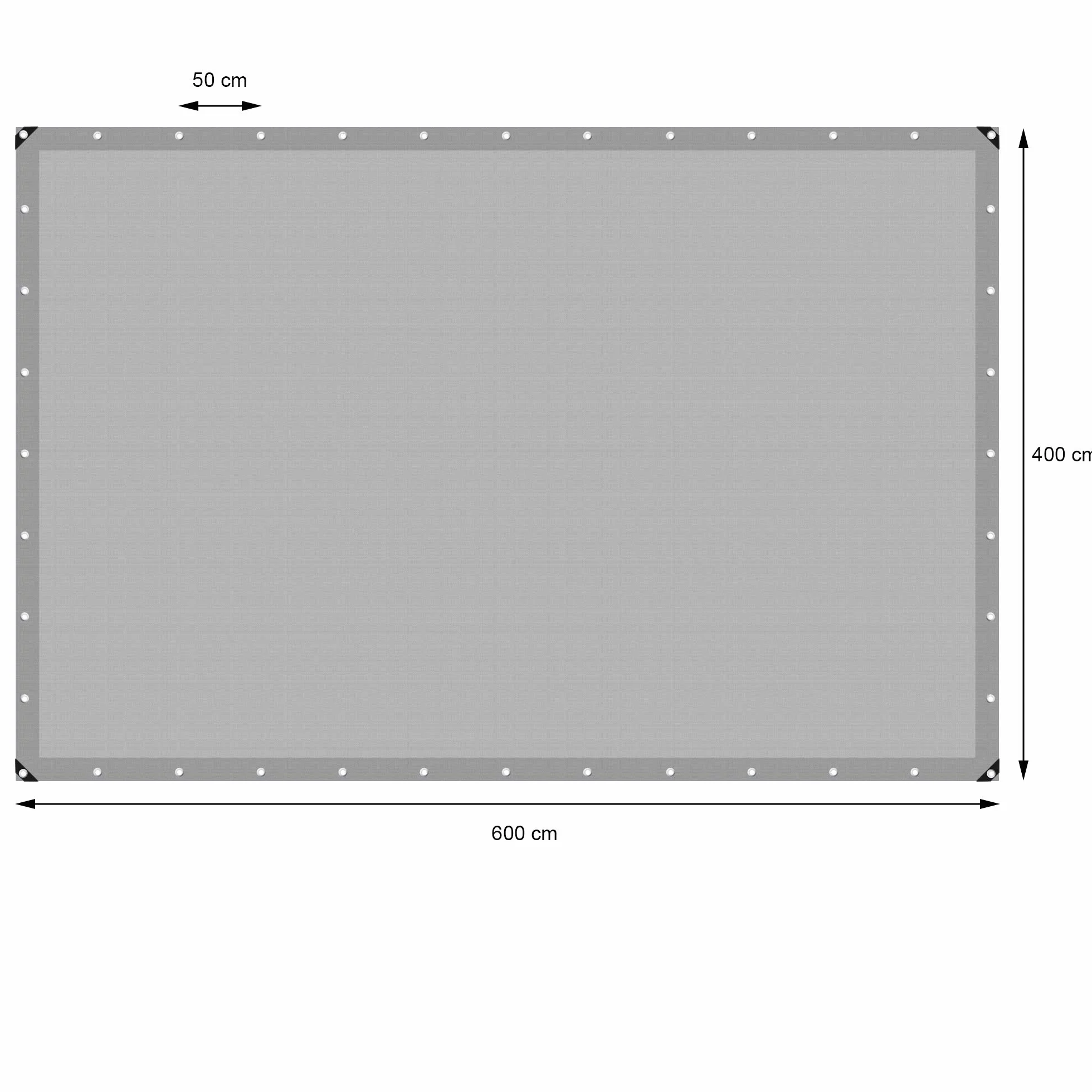 Ecd Germany Plandeka Z Oczkami 4x6m 24m² 260g/m² Szara Polietylenowa Odporna Na Plesn Wodoodporna Odporna Na Rozdarcia Plandeka Ochronna