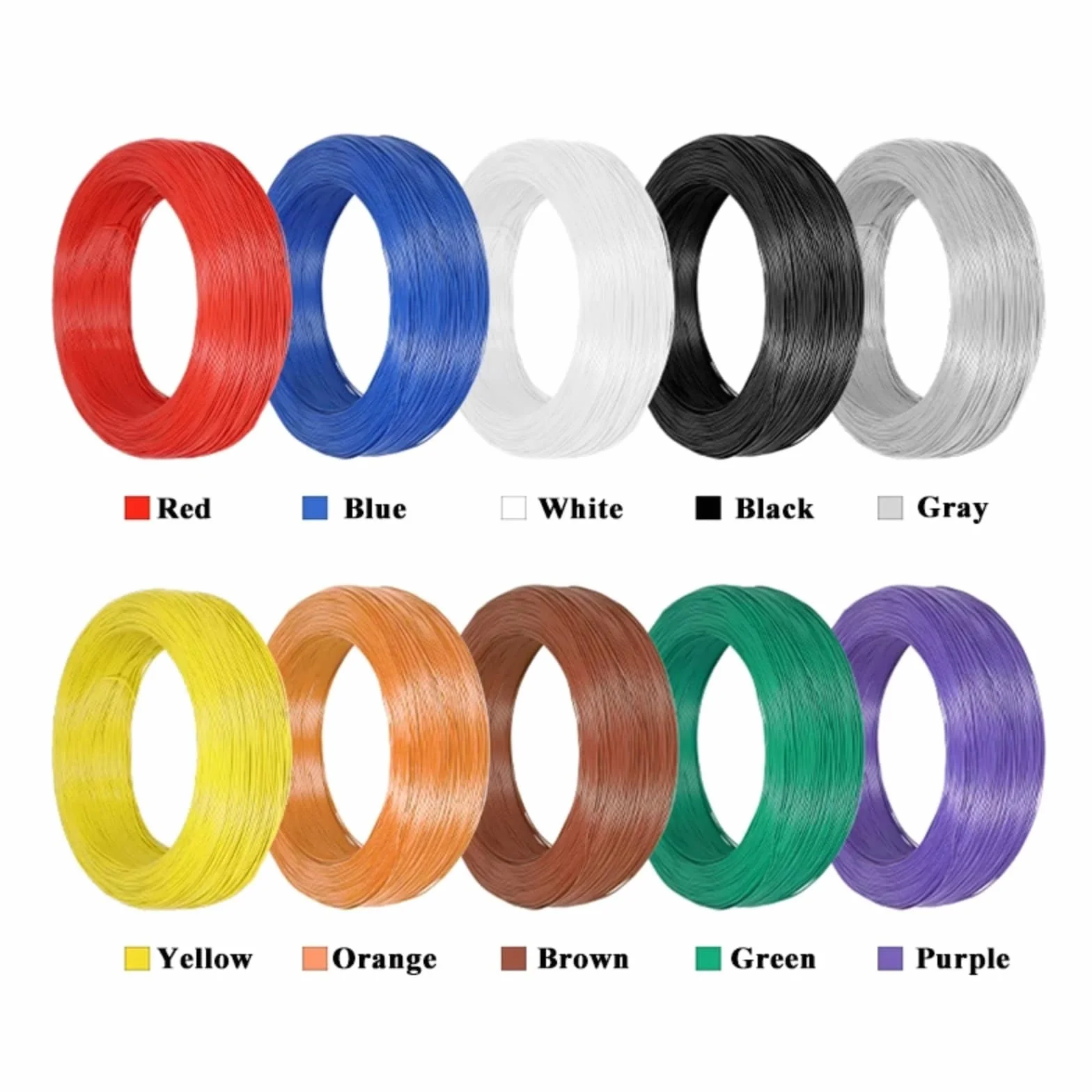 5M 500M UL1571 Kable elektroniczne 32 30 28 26 AWG elastyczne PVC (biały, 200 metrów, 30AWG)