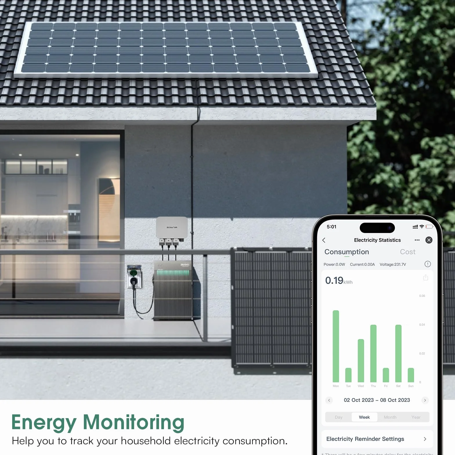 EIGHTREE Zewnętrzne gniazdko Wi-Fi IP44, wodoodporne, z pomiarem zużycia energii, kompatybilne z Alexa, SmartThings i Google Home, timer i zdalne sterowanie, 2.4 GHz