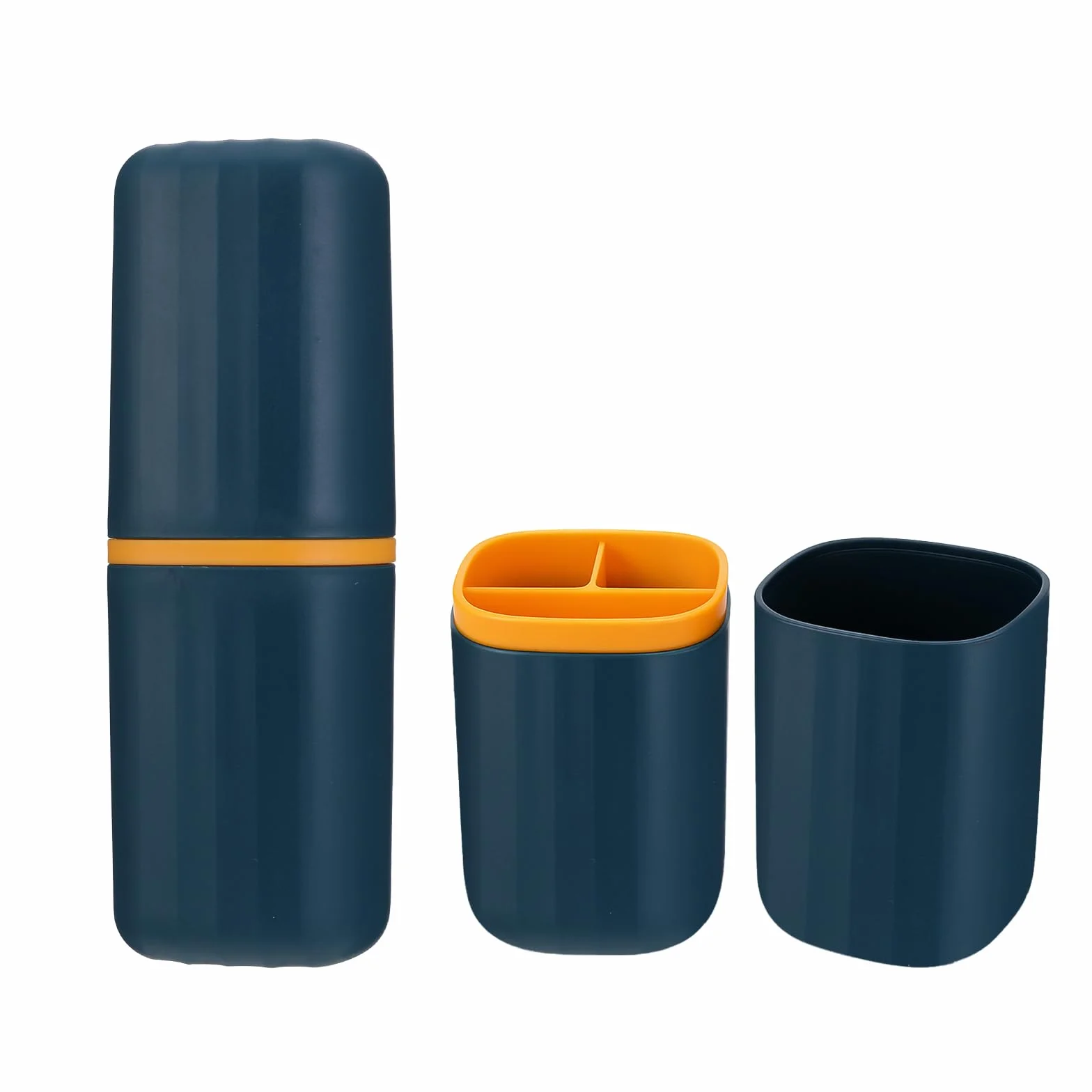 Etui na szczoteczki do zębów, 3 w 1, pojemnik na szczoteczki do zębów, tworzywo sztuczne, przenośny, na szczoteczkę do zębów, etui ochronne na podróż służbową, kemping, do domu, szkoły