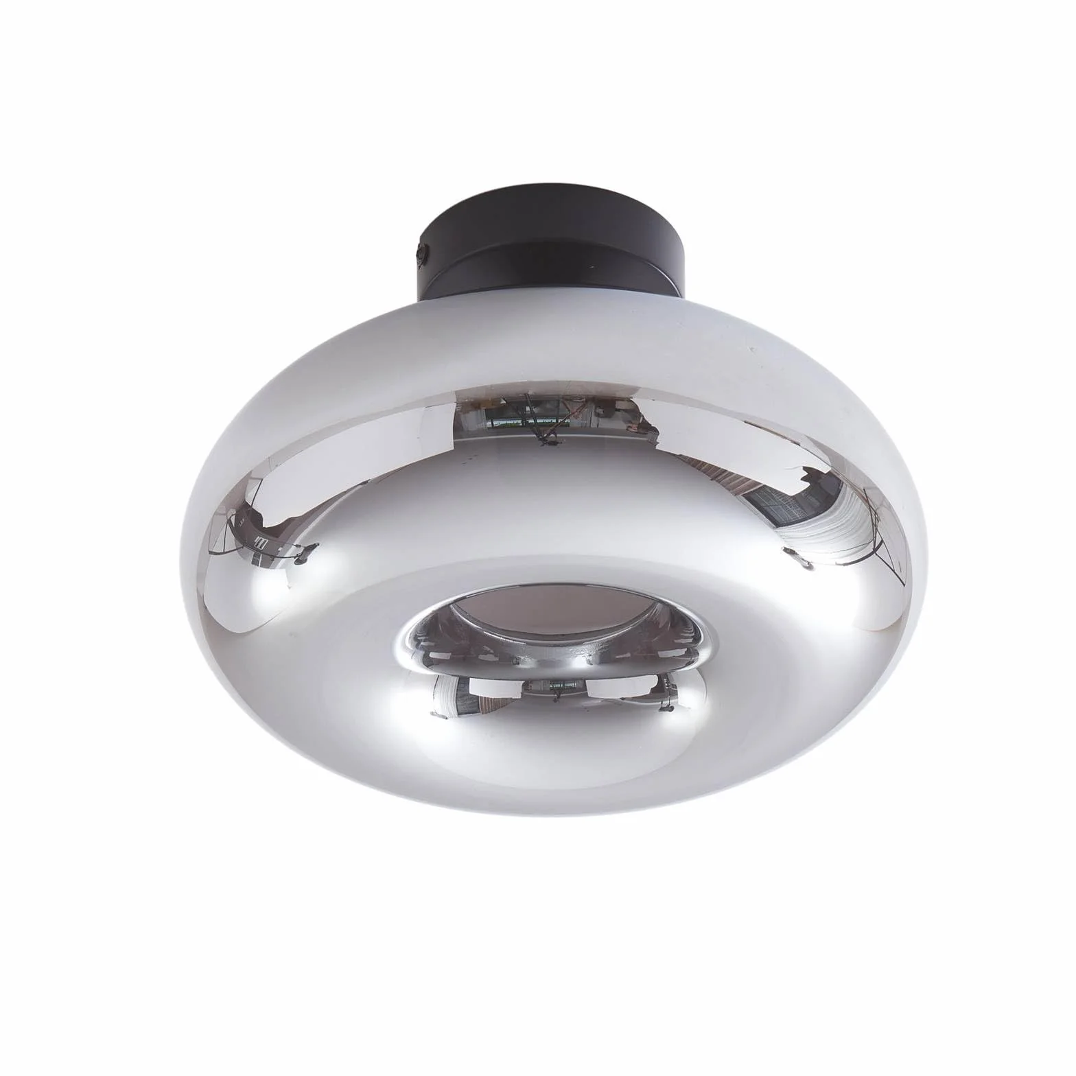 Lindby lampa sufitowa 'Zehra', styl nowoczesny, m. in. do przedpokoju, kolor aluminiowy, szary, cynkowy, szkło, żarówka E27