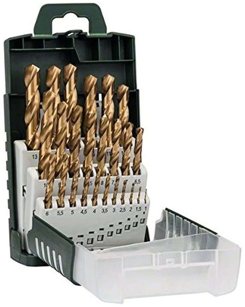 HSS-TiN-Metallbohrer-Set 25-teilig