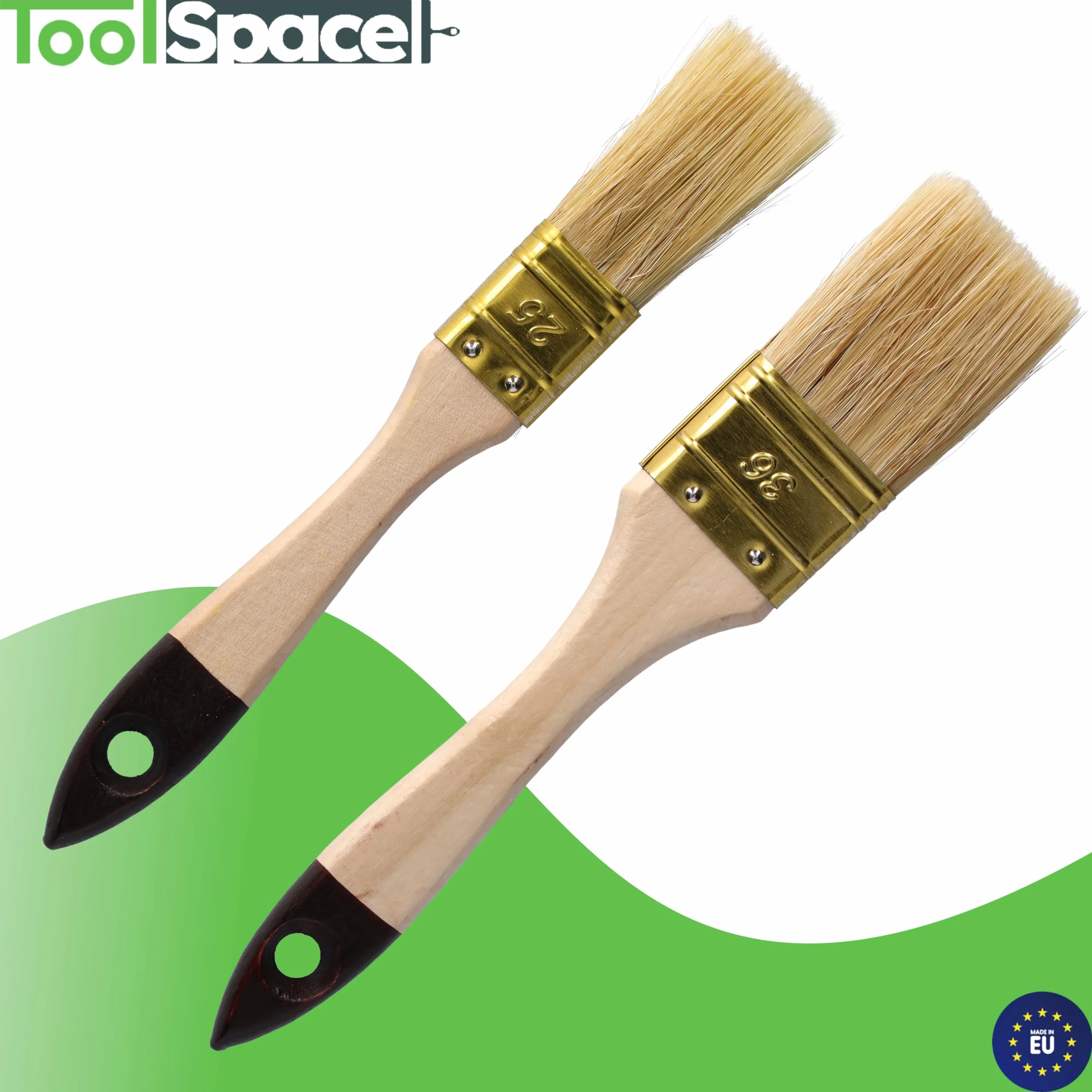 ToolSpace Pędzle Angielskie Profesjonalne 25mm/ 36mm/50mm/76mm pędzel malarski – do farb, lakierów, gruntów i emalii – idealne do domu warsztatu i zastosowań profesjonalnych – wszechstronne trwałe