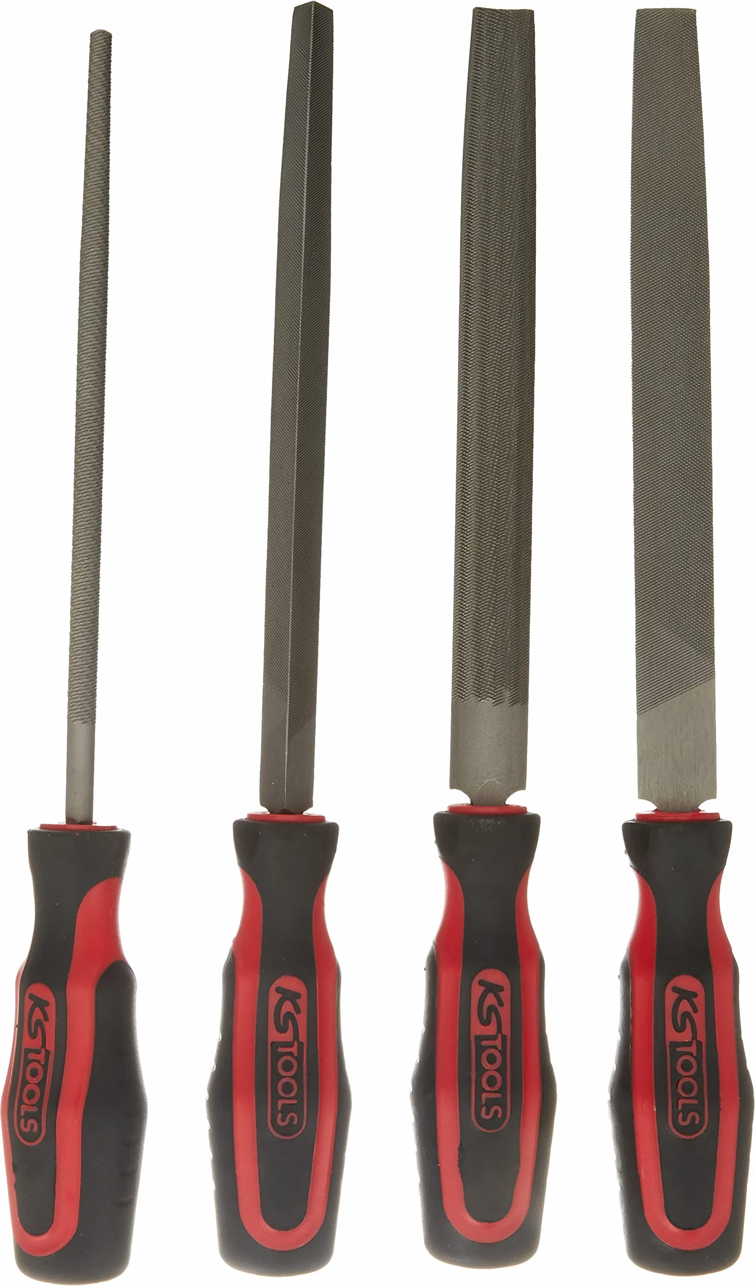 KS Tools 713.3004 Zestaw pilników warsztatowych, 4-szt, z wkładką systemową 1/3
